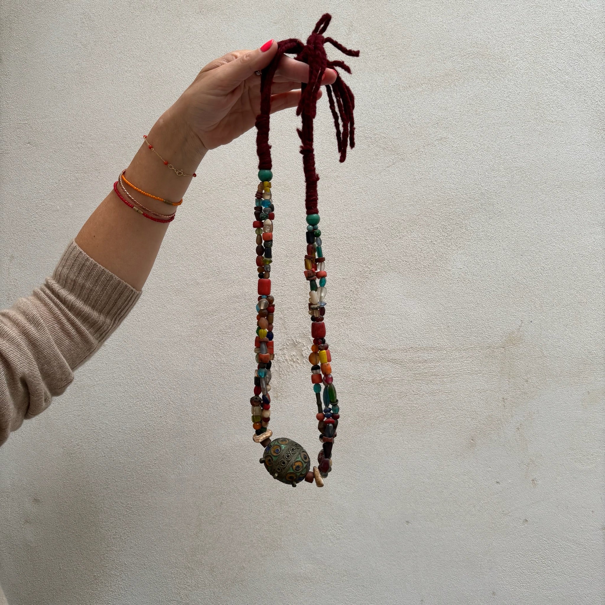 Antique Moroccan Beaded Necklace | No4 - Image 9