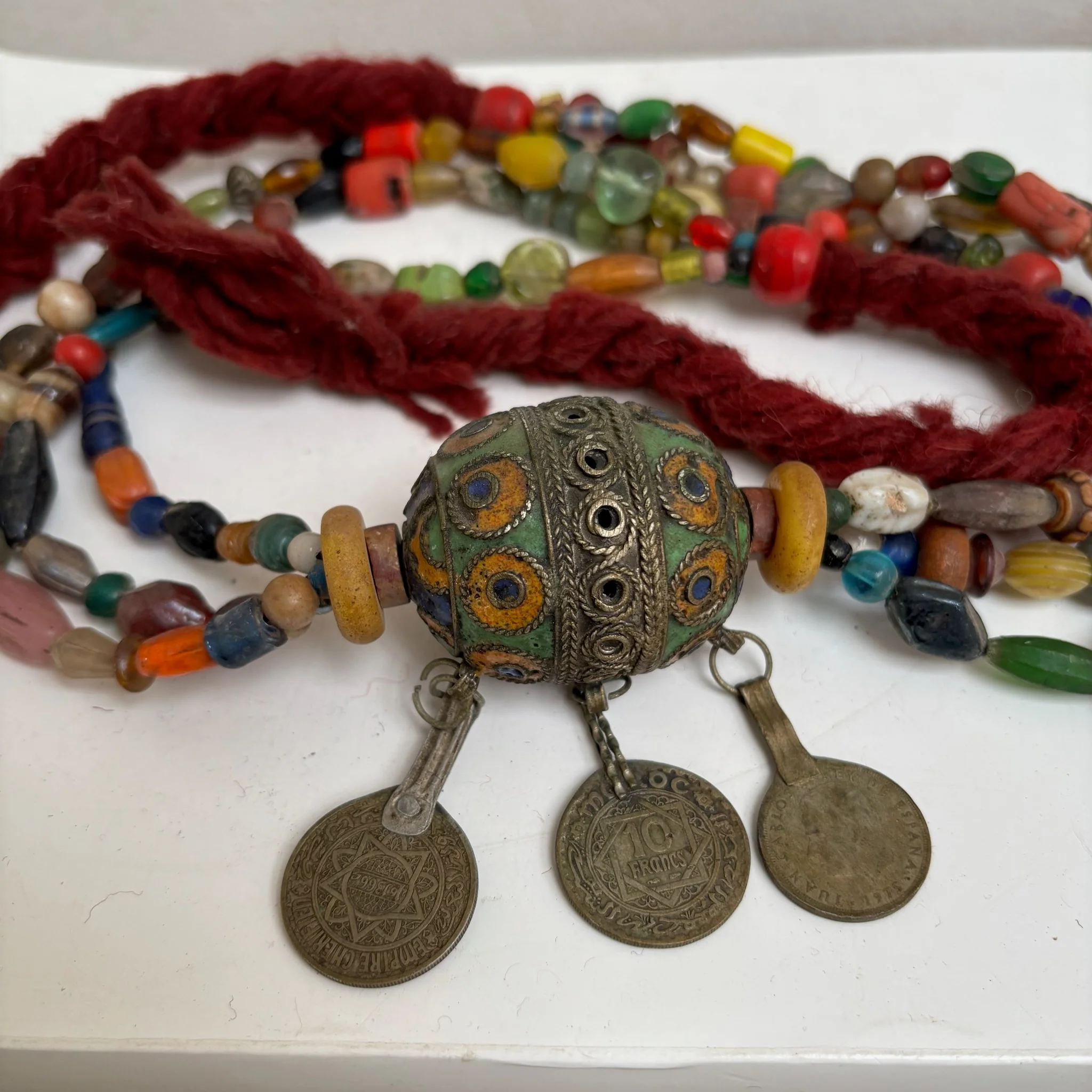 Antique Moroccan Beaded Necklace | No5 - Image 2
