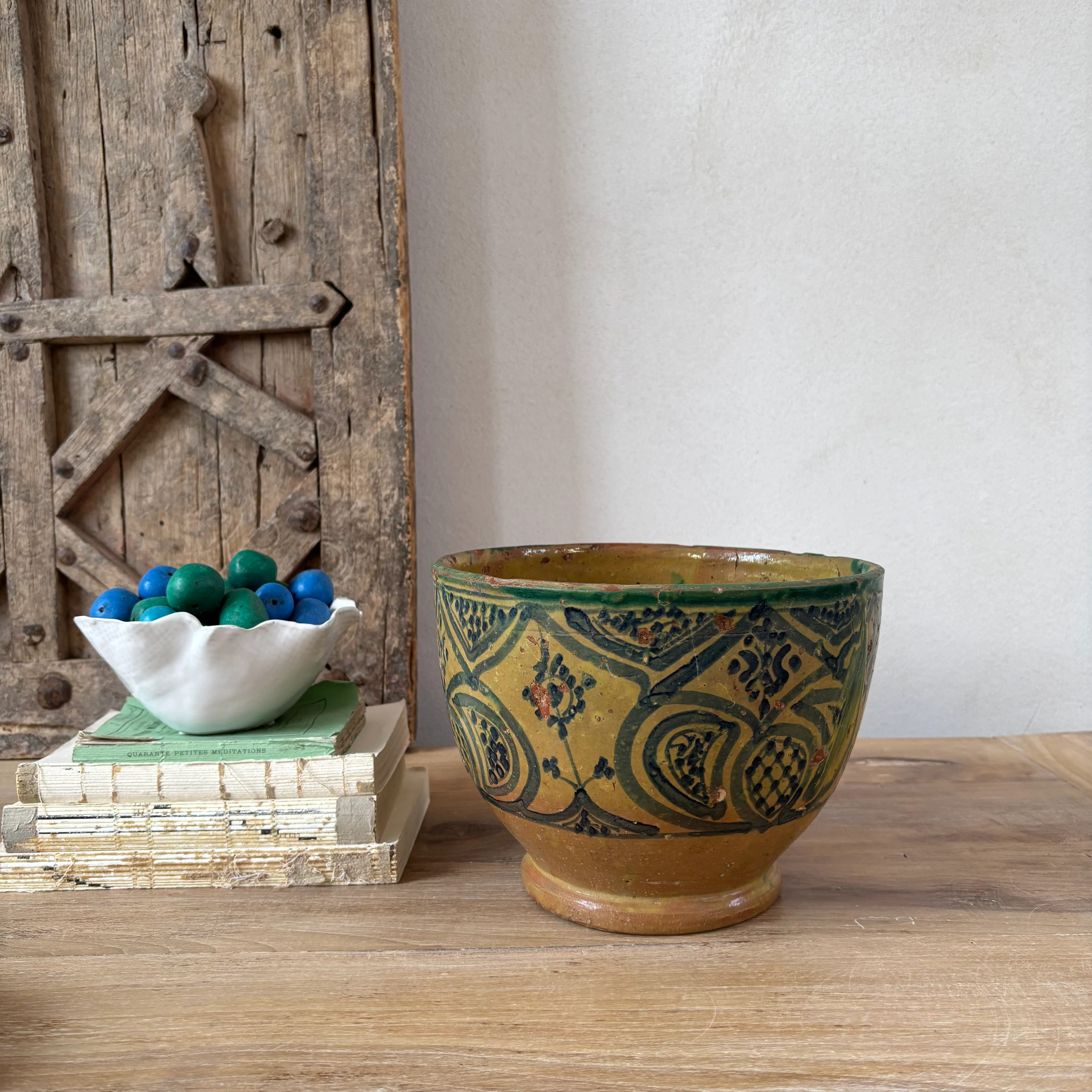Antique Moroccan Safi Jubbaha Bowl | Saba