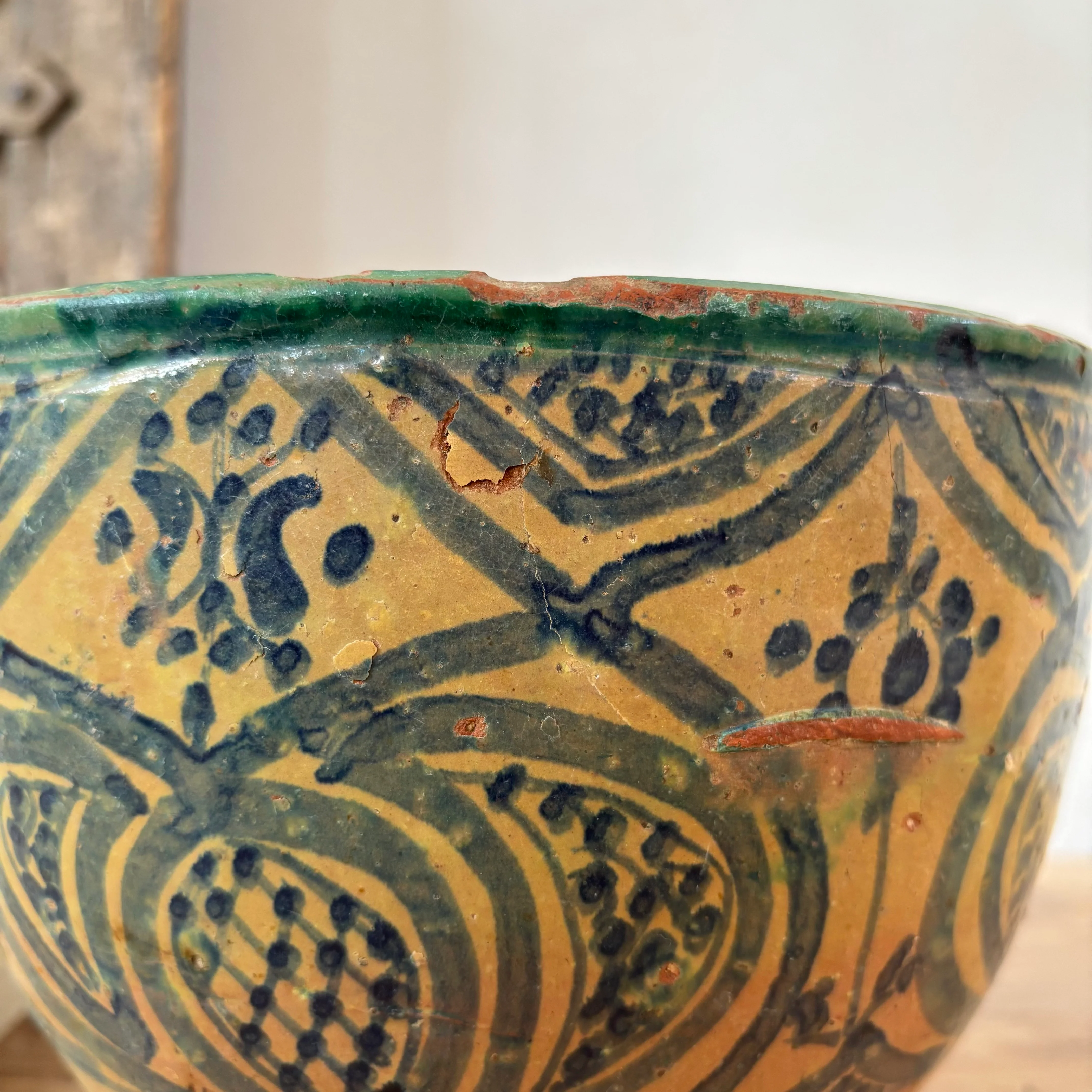 Antique Moroccan Safi Jubbaha Bowl | Saba - Image 6
