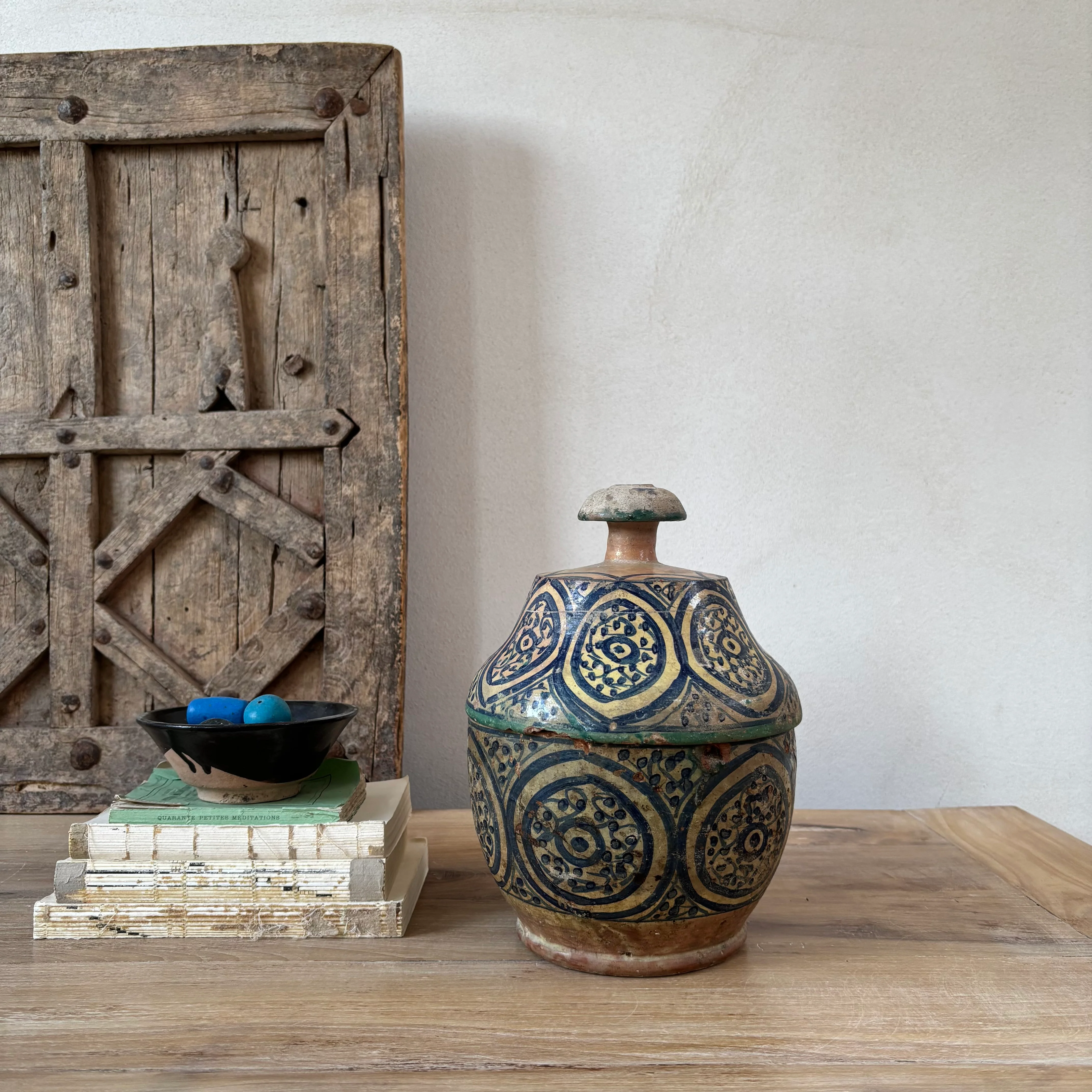 Antique Moroccan Safi Jubbaha Pot | Sulafa