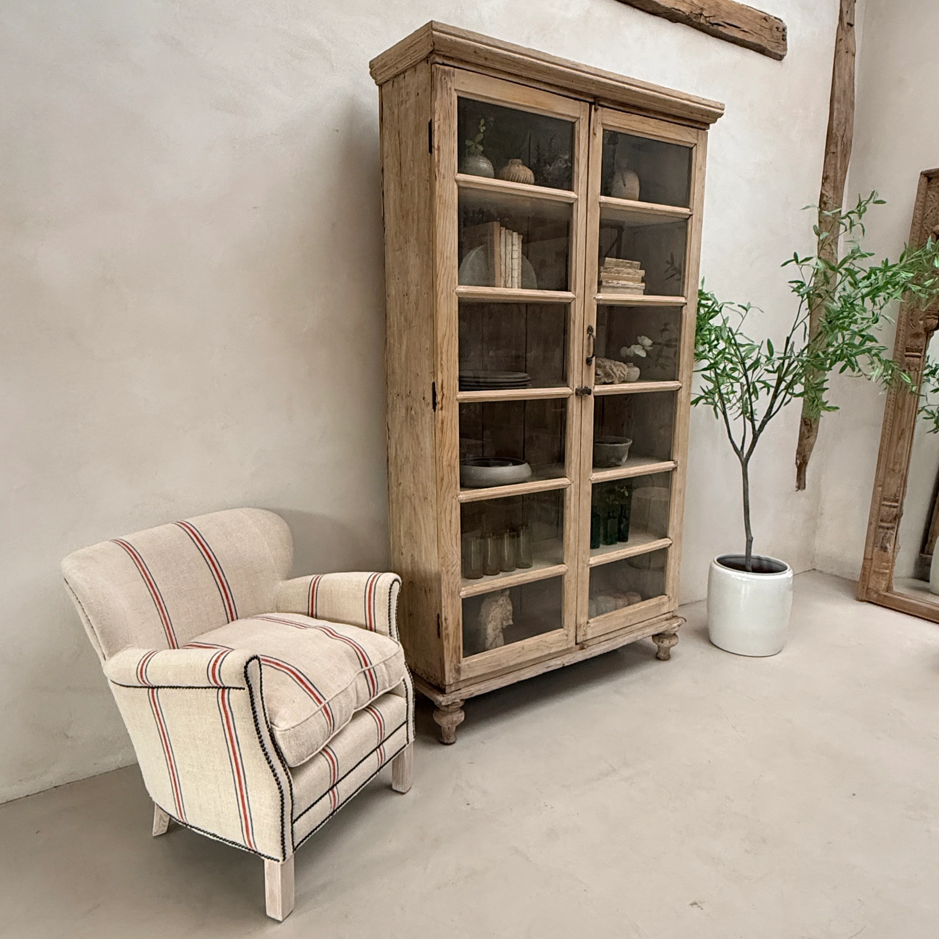 Antique Pine Glazed Armoire | Bourton - Image 3