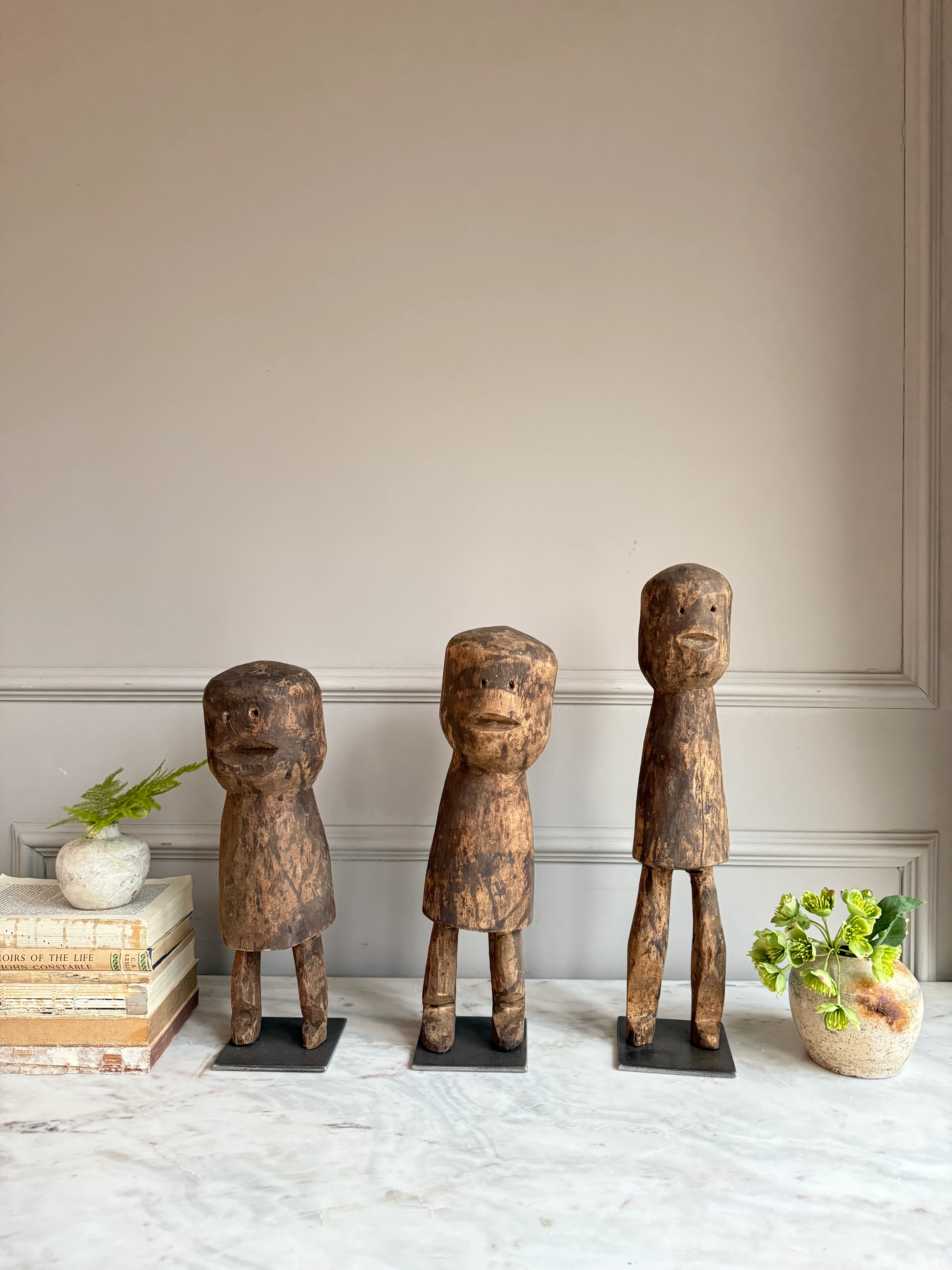 Antique primitive African figure on stand | Moba - Image 6