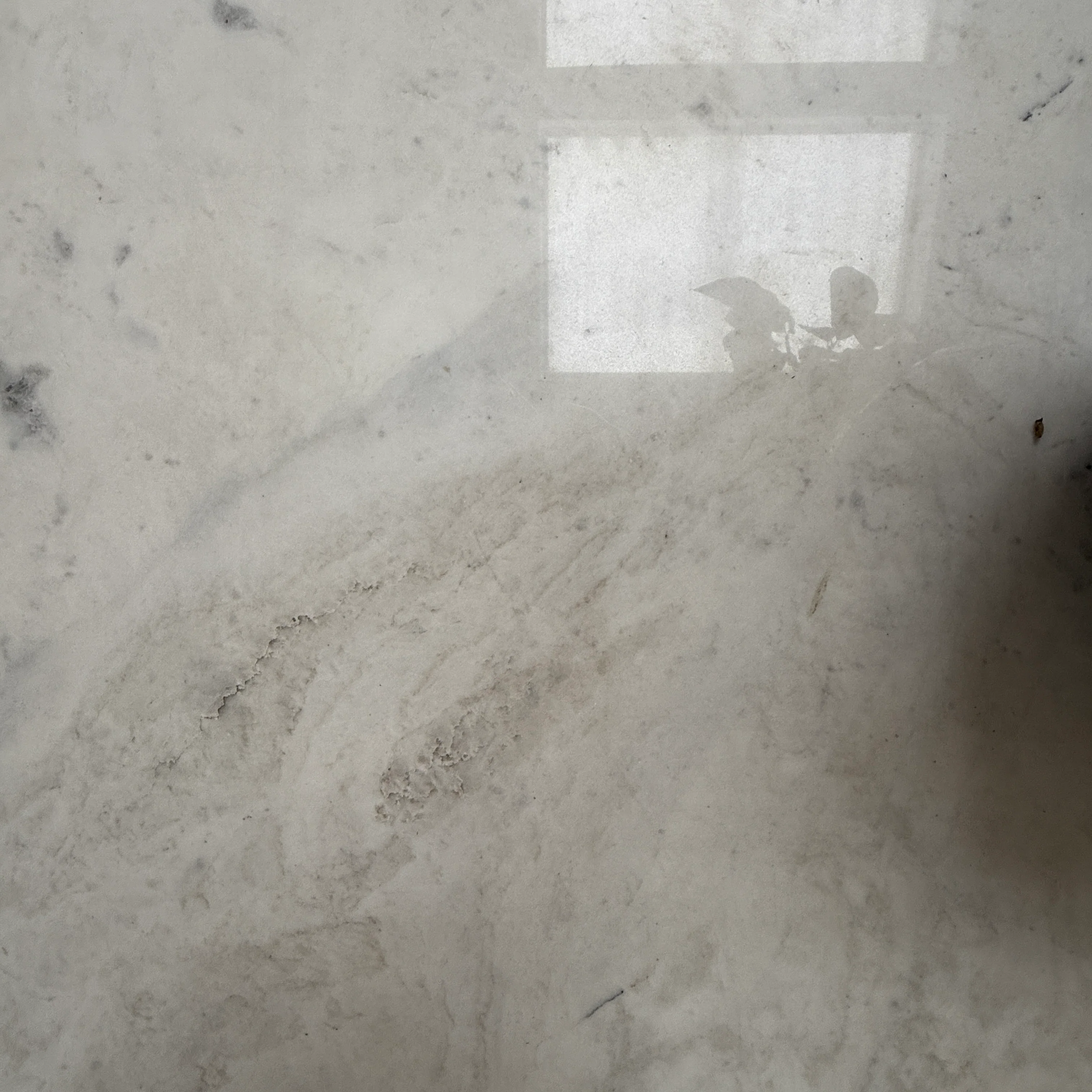 Antique round white Cararra marble table | 136cm - Image 11