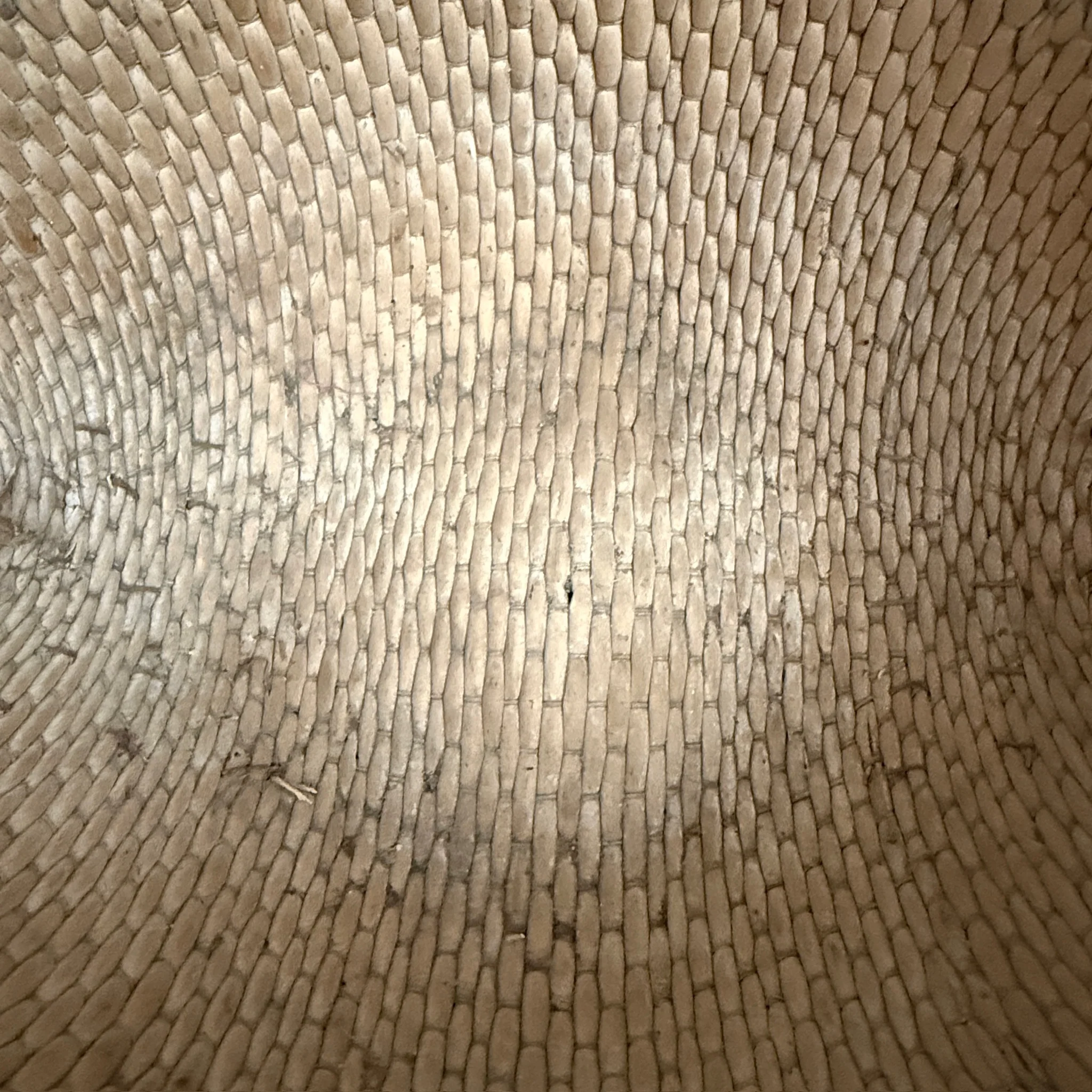 Antique Round Woven Market Basket - Image 6