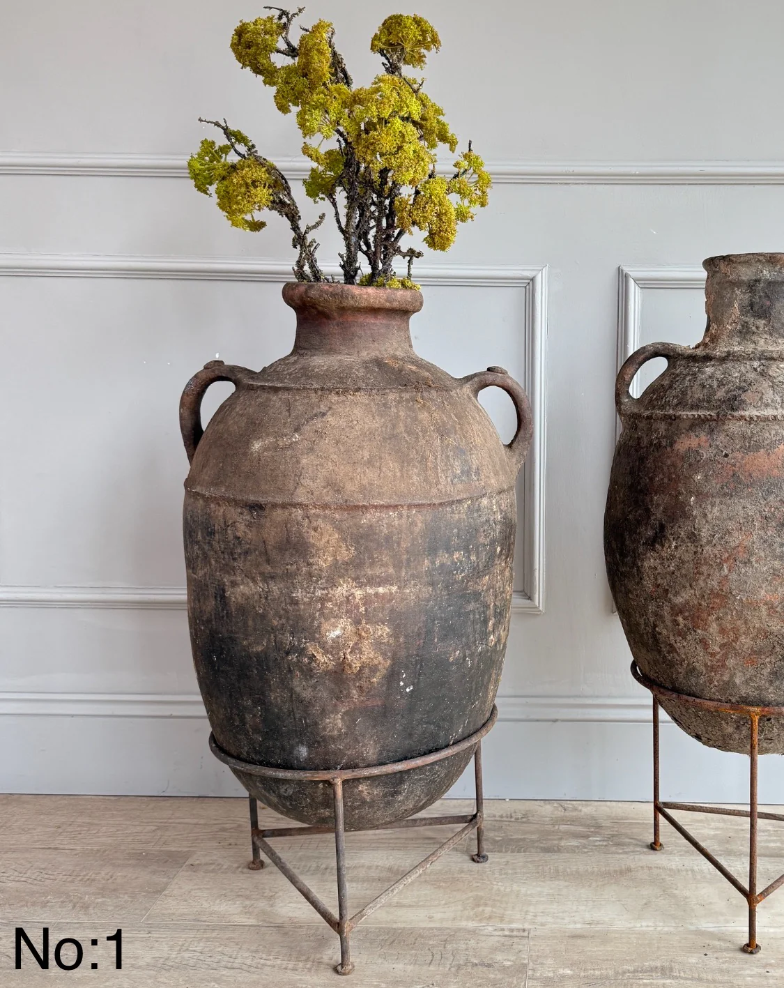 Large Antique Rustic Clay Urn | Fez - Image 4