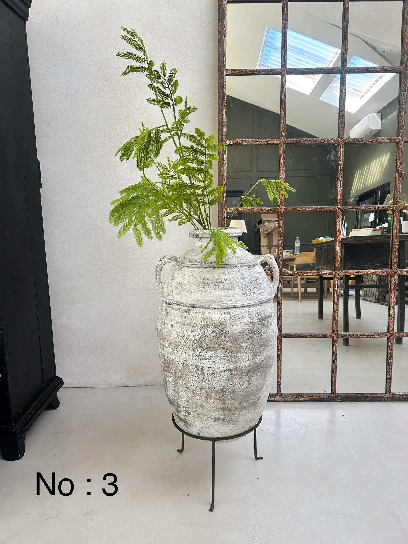 Large Antique Rustic Clay Urn | Fez - Image 5