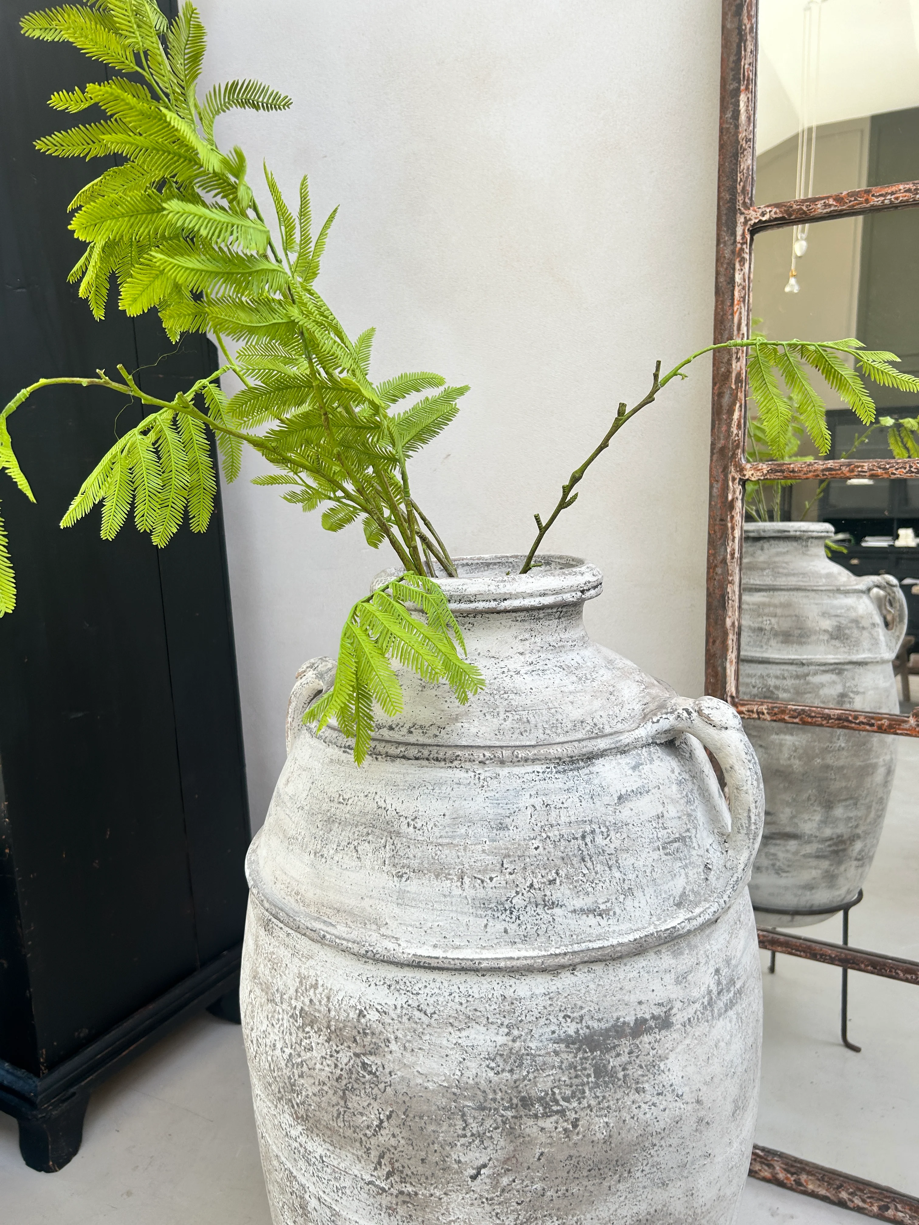 Large Antique Rustic Clay Urn | Fez - Image 7