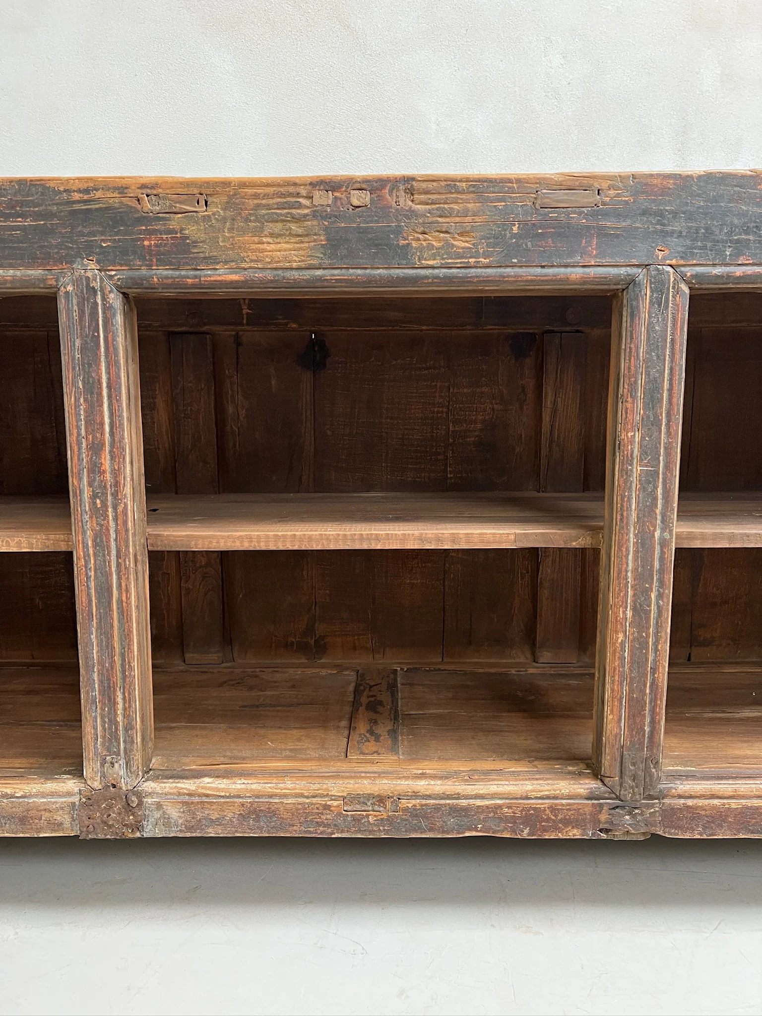Antique Rustic Shop Counter Open Cabinet | Etna - Image 10