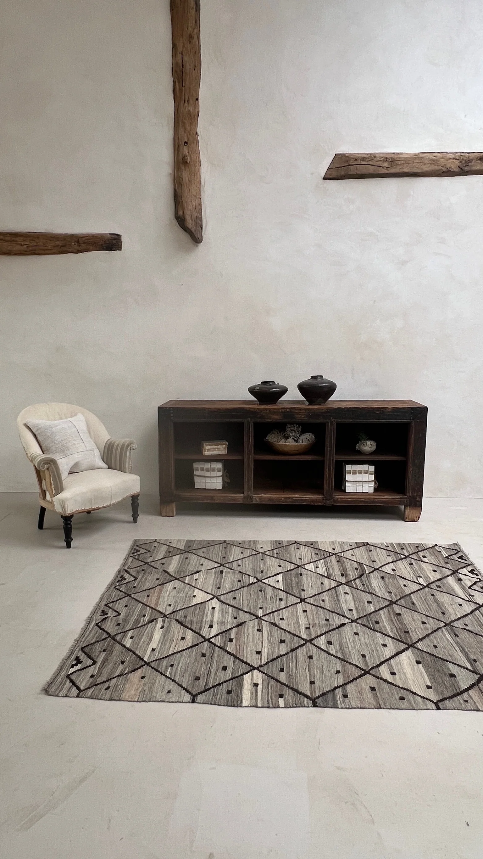 Antique Rustic Shop Counter Open Cabinet | Etna - Image 13