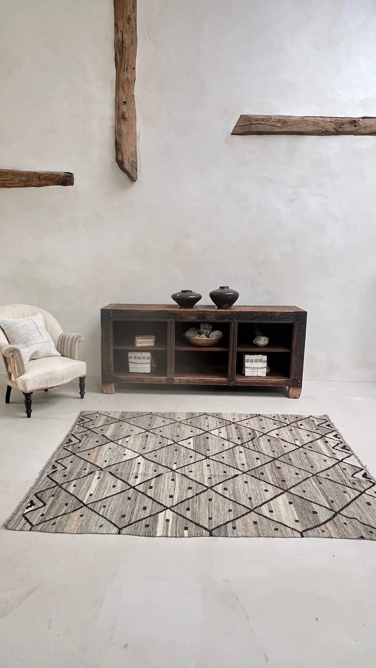 Antique Rustic Shop Counter Open Cabinet | Etna - Image 14