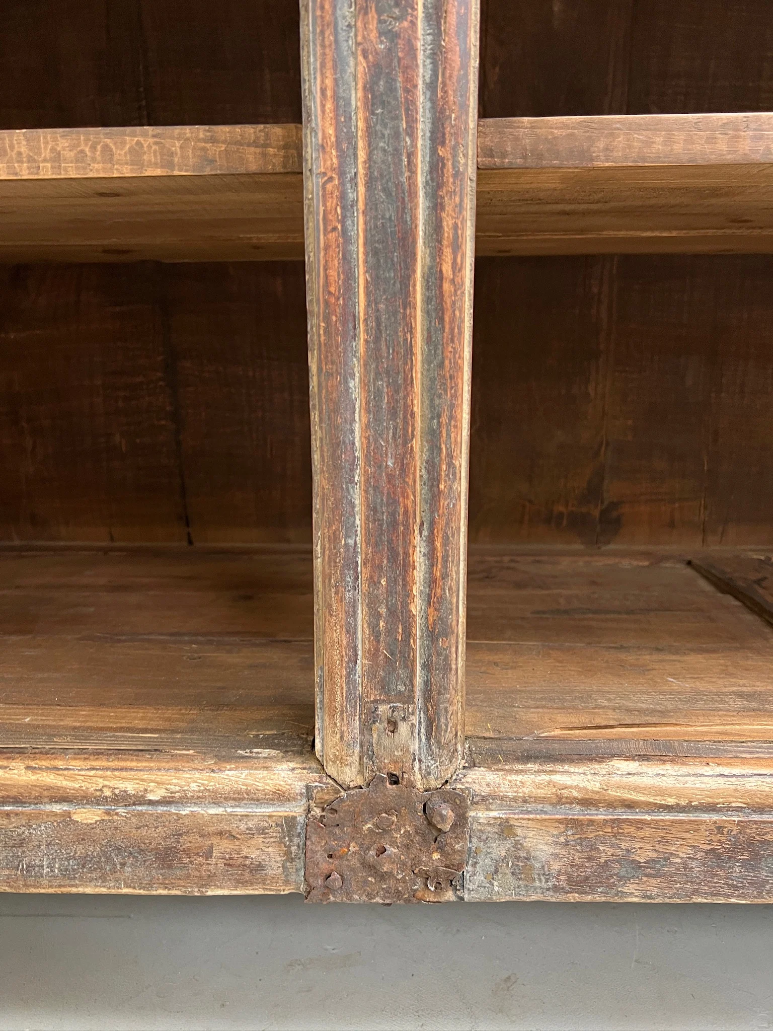 Antique Rustic Shop Counter Open Cabinet | Etna - Image 9