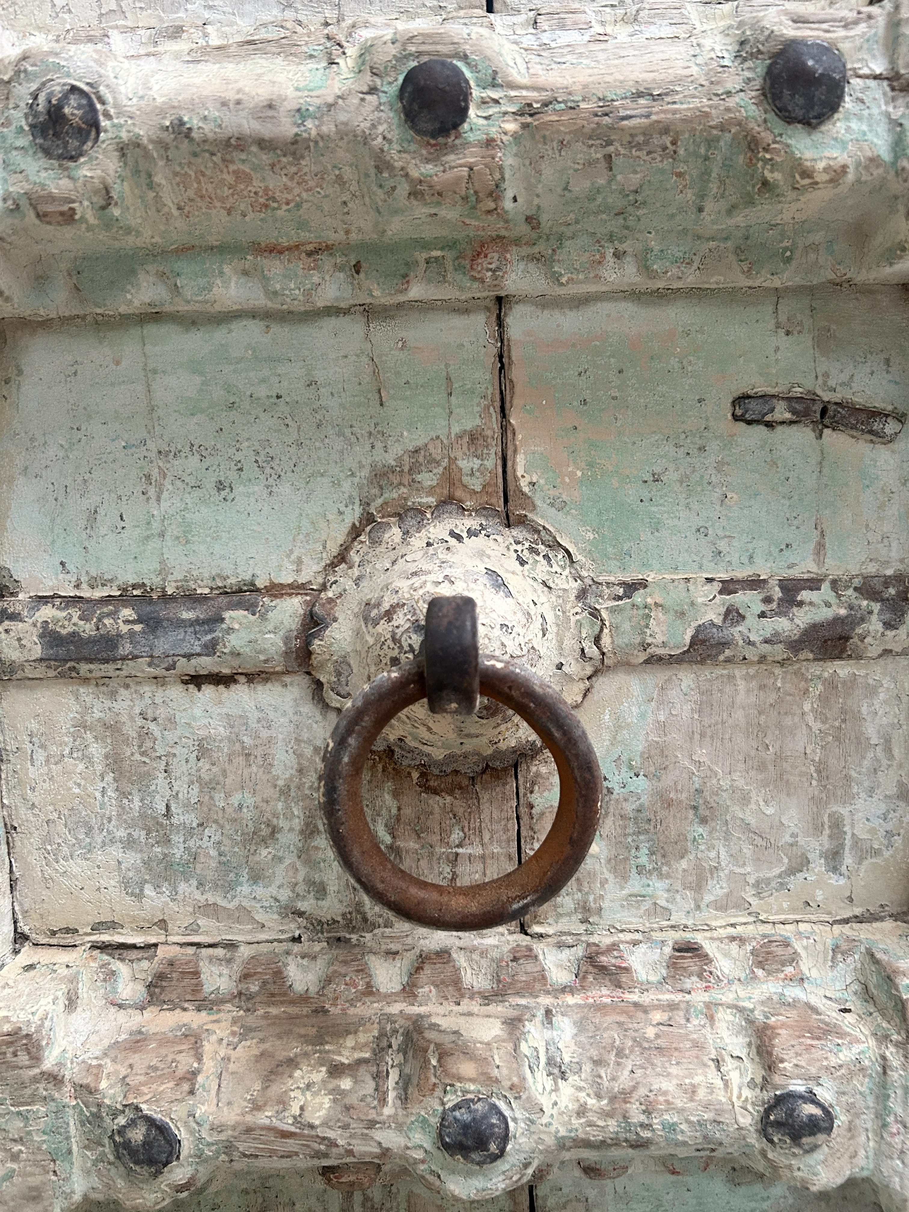 Antique rustic white washed Cupboard | Ayesha - Image 11