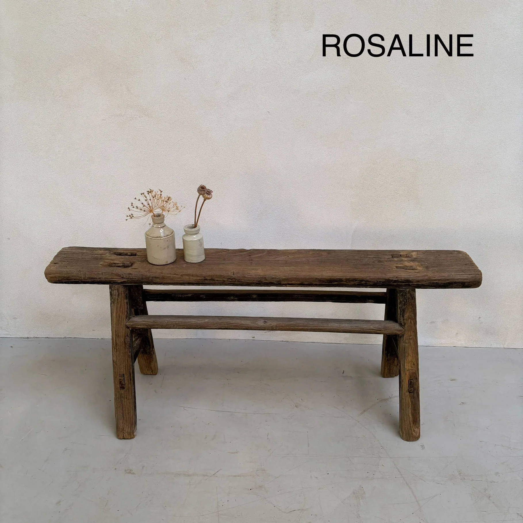 Antique Rustic Wooden Bench - Image 12