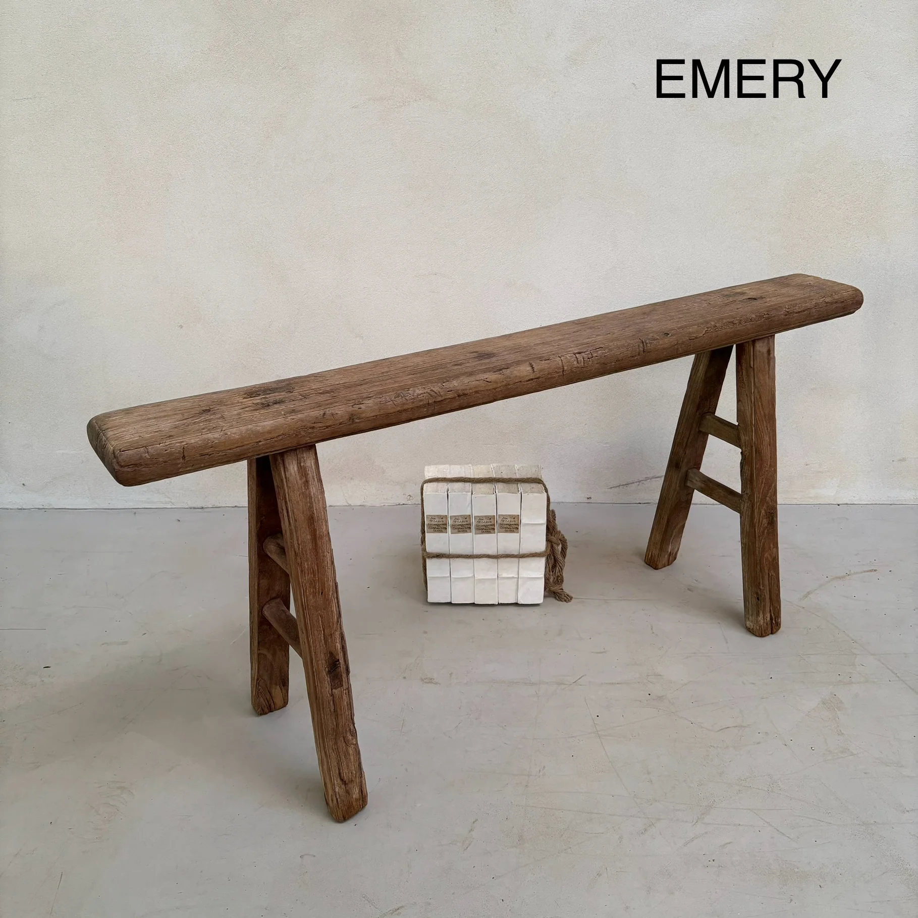 Antique Rustic Wooden Bench - Image 13