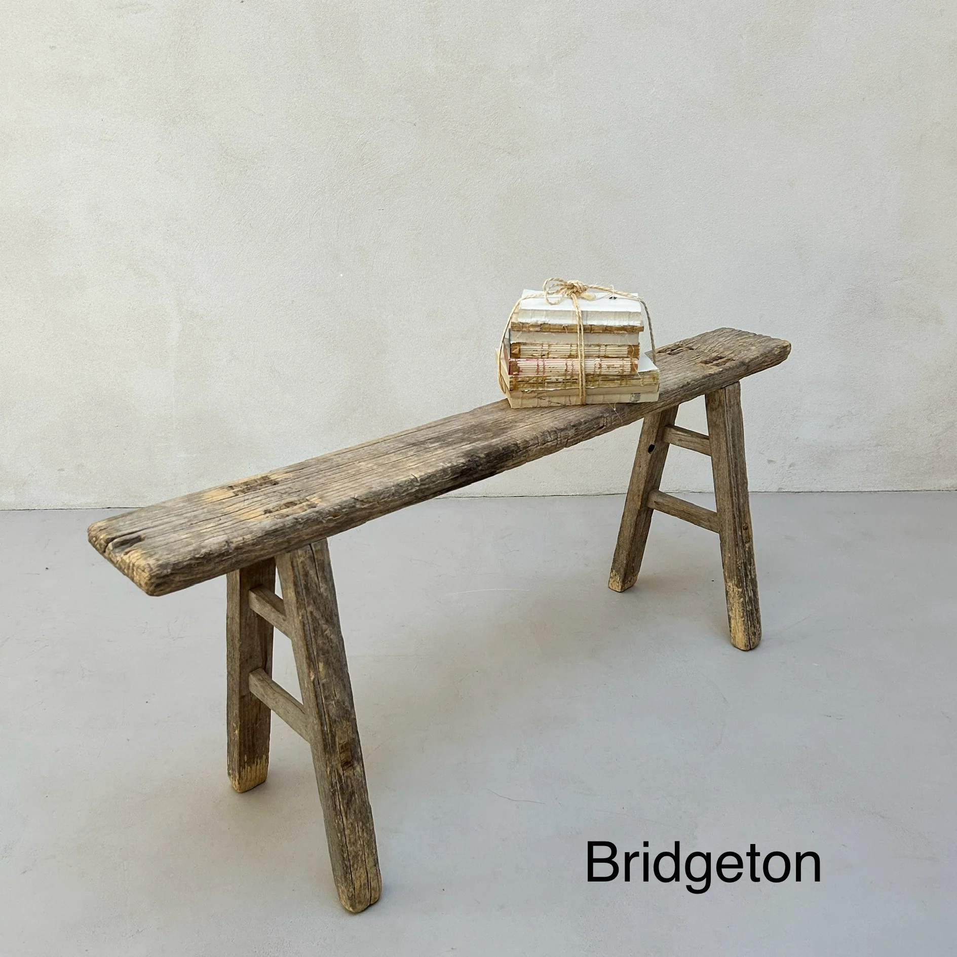 Antique Rustic Wooden Bench - Image 14