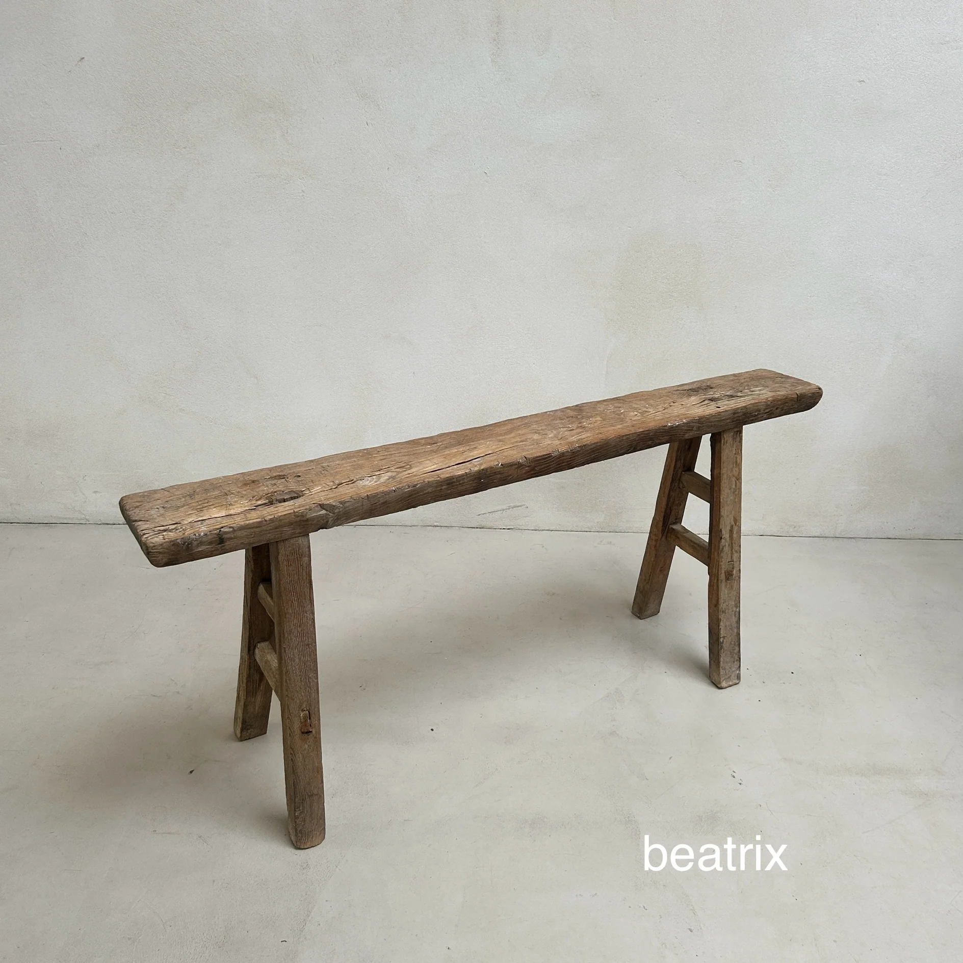 Antique Rustic Wooden Bench - Image 17