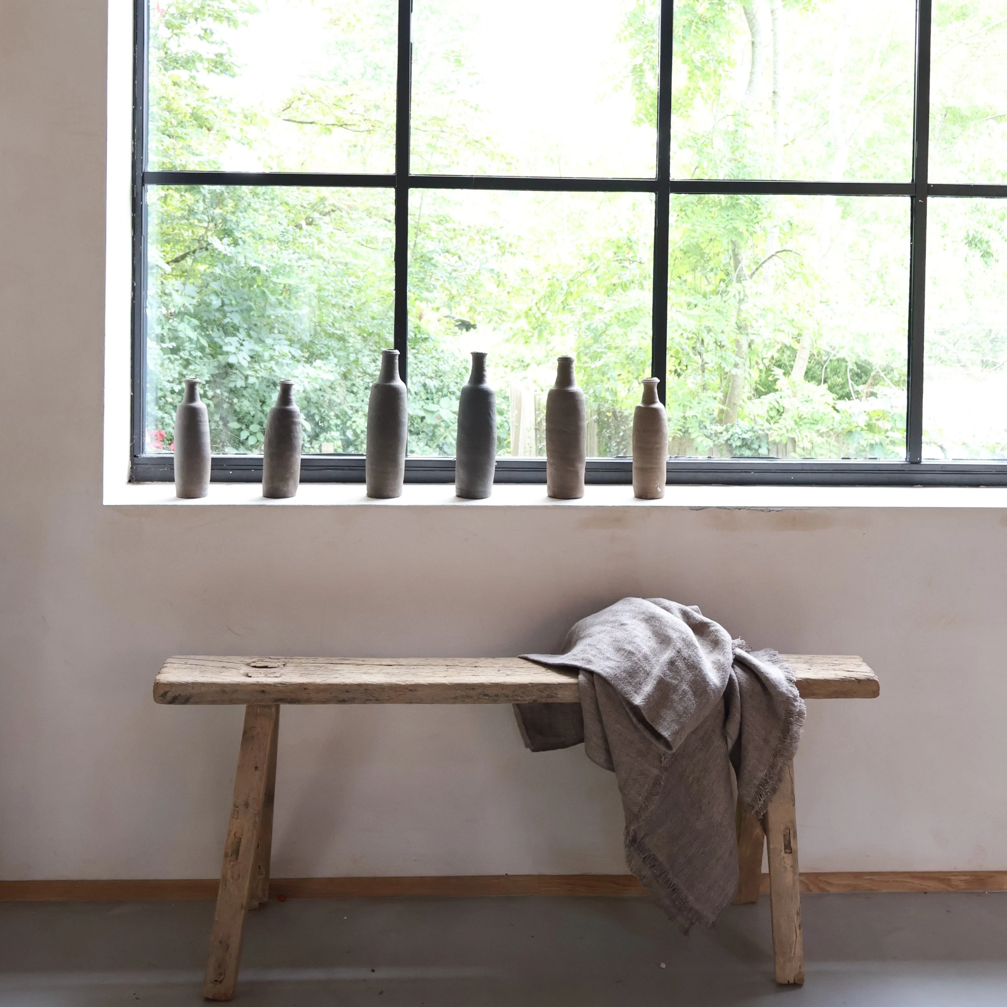 Antique Rustic Wooden Bench - Image 3