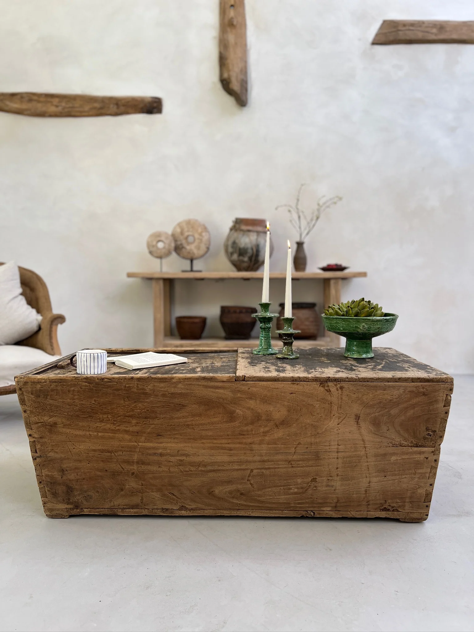 Antique Rustic Wooden Trunk | Harriet - Image 5