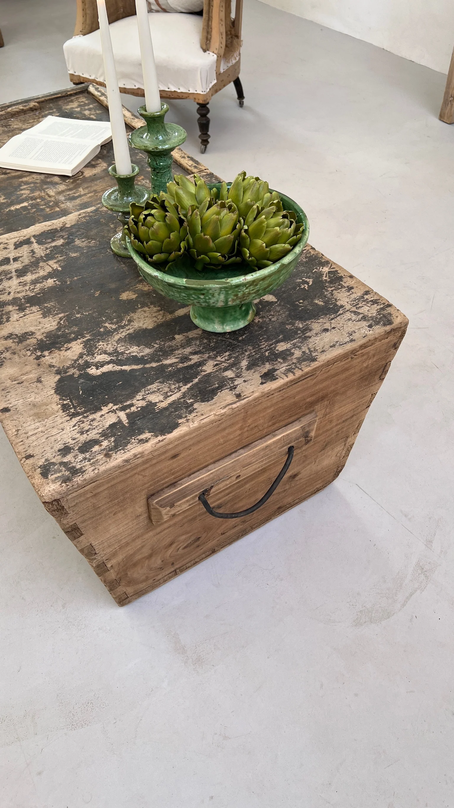 Antique Rustic Wooden Trunk | Harriet - Image 7