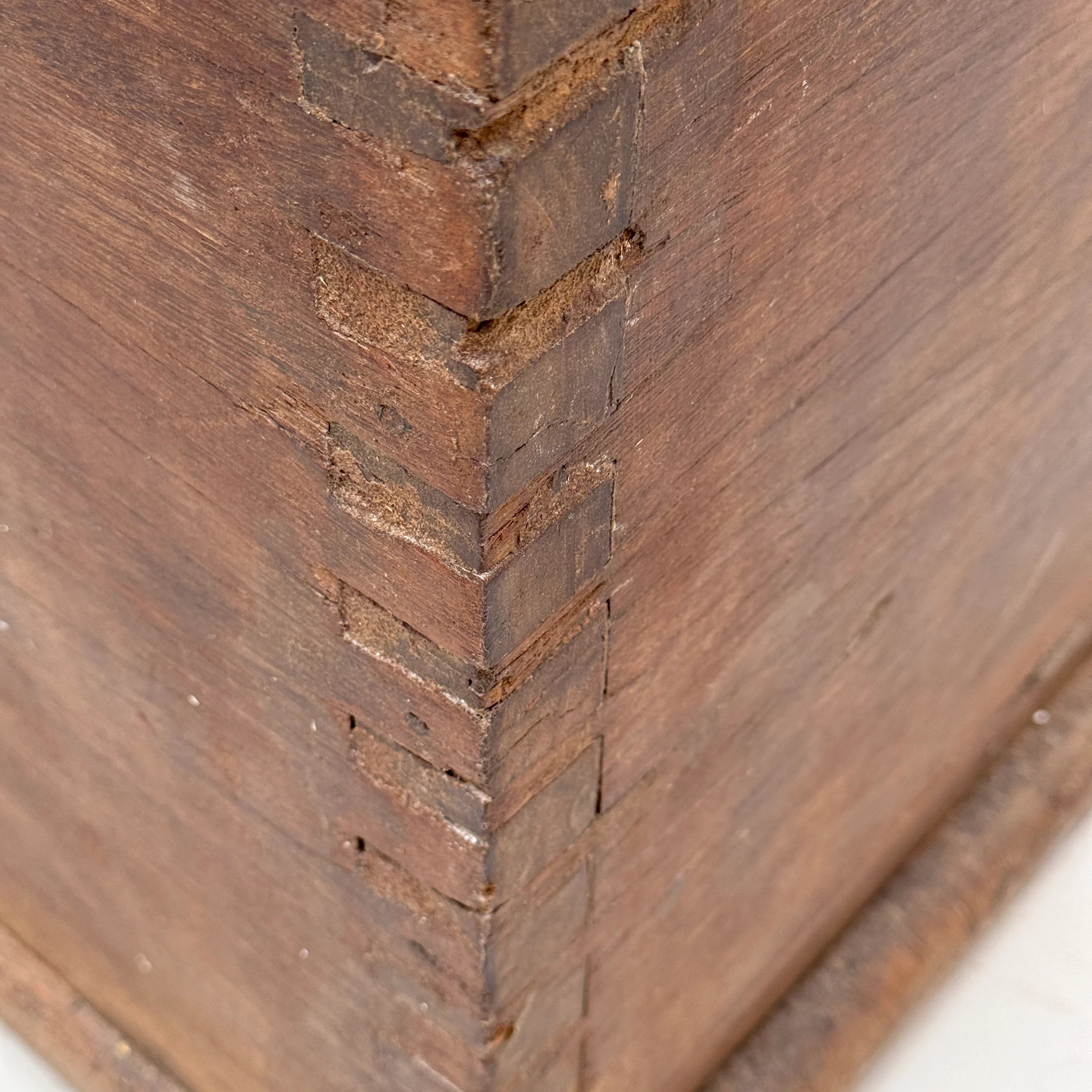 Antique solid teak blanket box storage trunk | Bray - Image 8