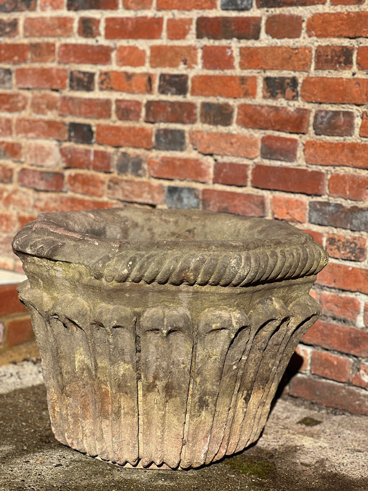 Antique Stone Planter Tulsi - Image 3