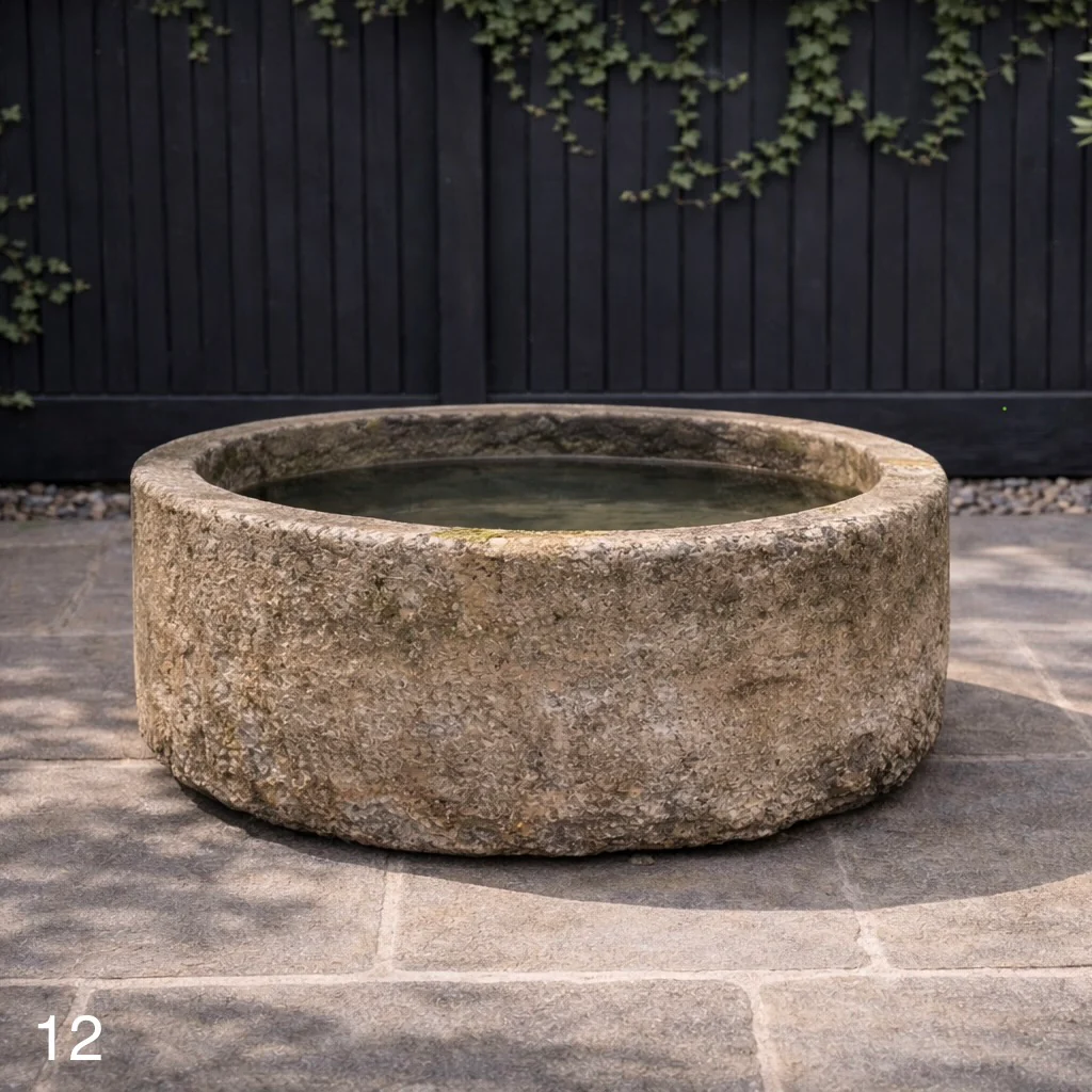 Antique Round Stone Trough - Image 11