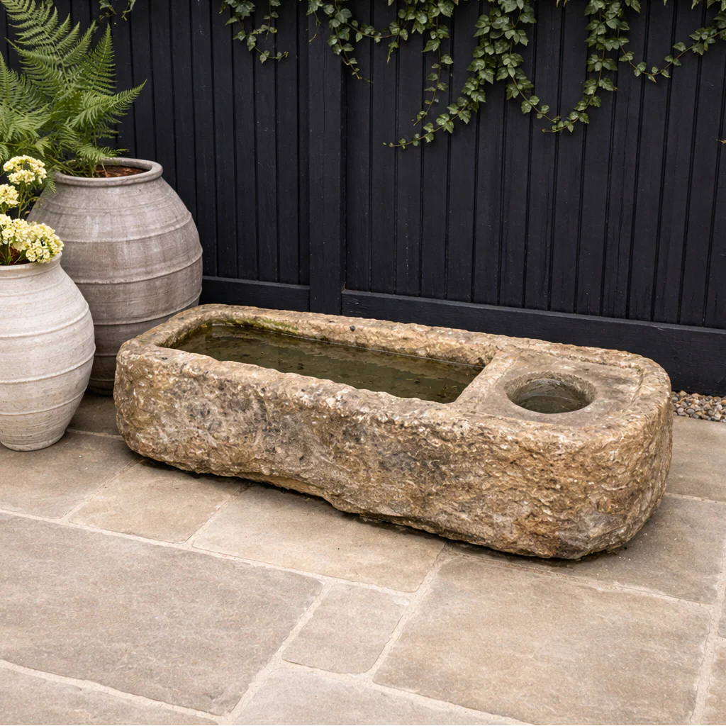 Antique Stone Trough - Planter - Image 9