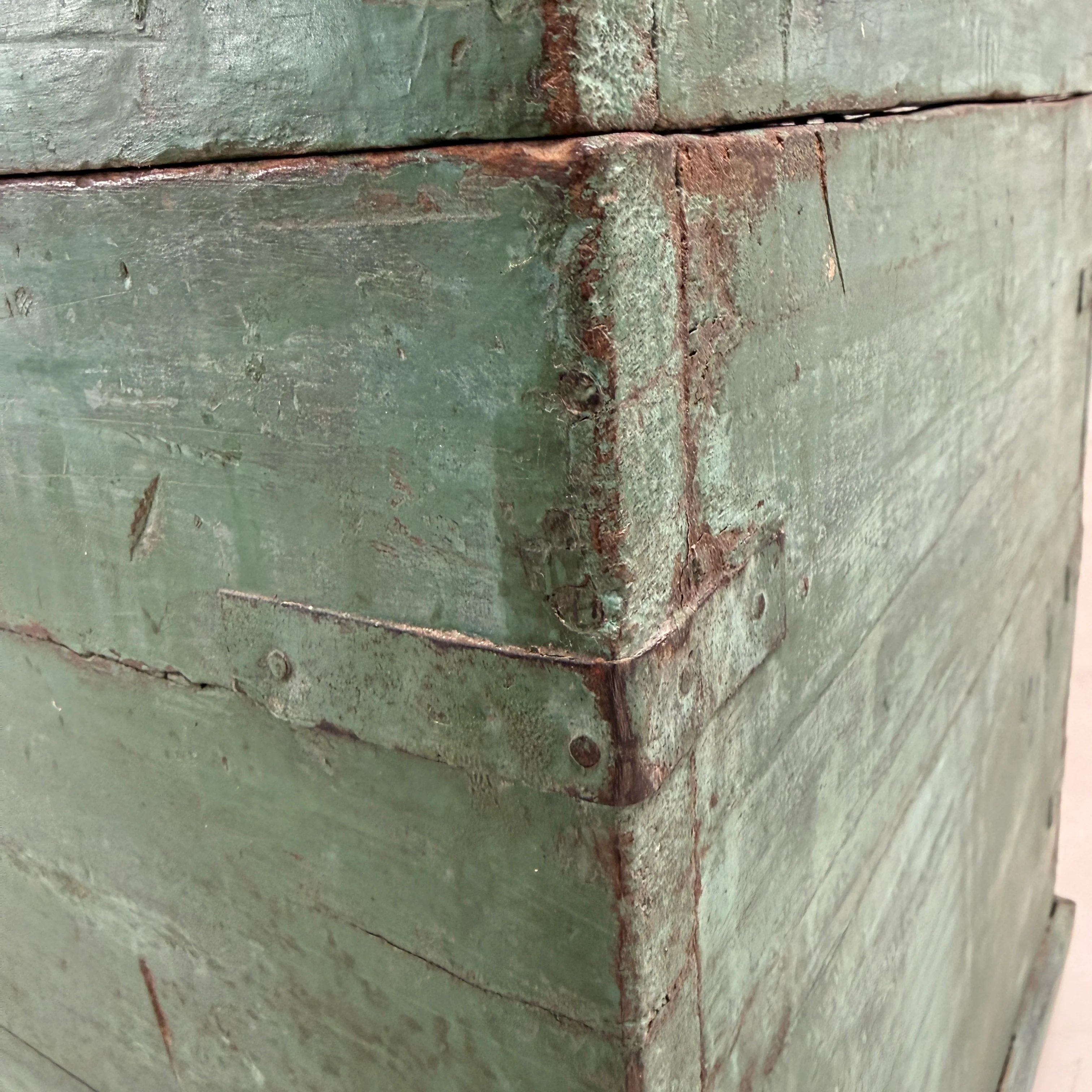 Antique Turquoise Painted Blanket Box | Compton - Image 5