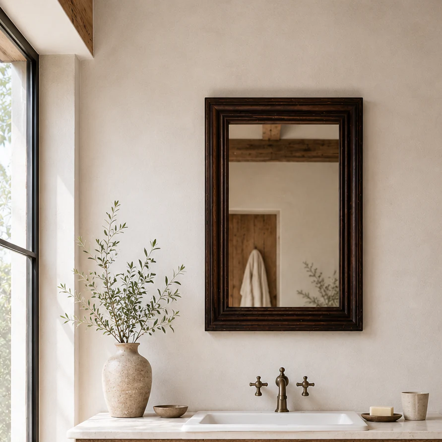 Antique Wooden Mirror with Original Dark Frame | Anki - Image 2