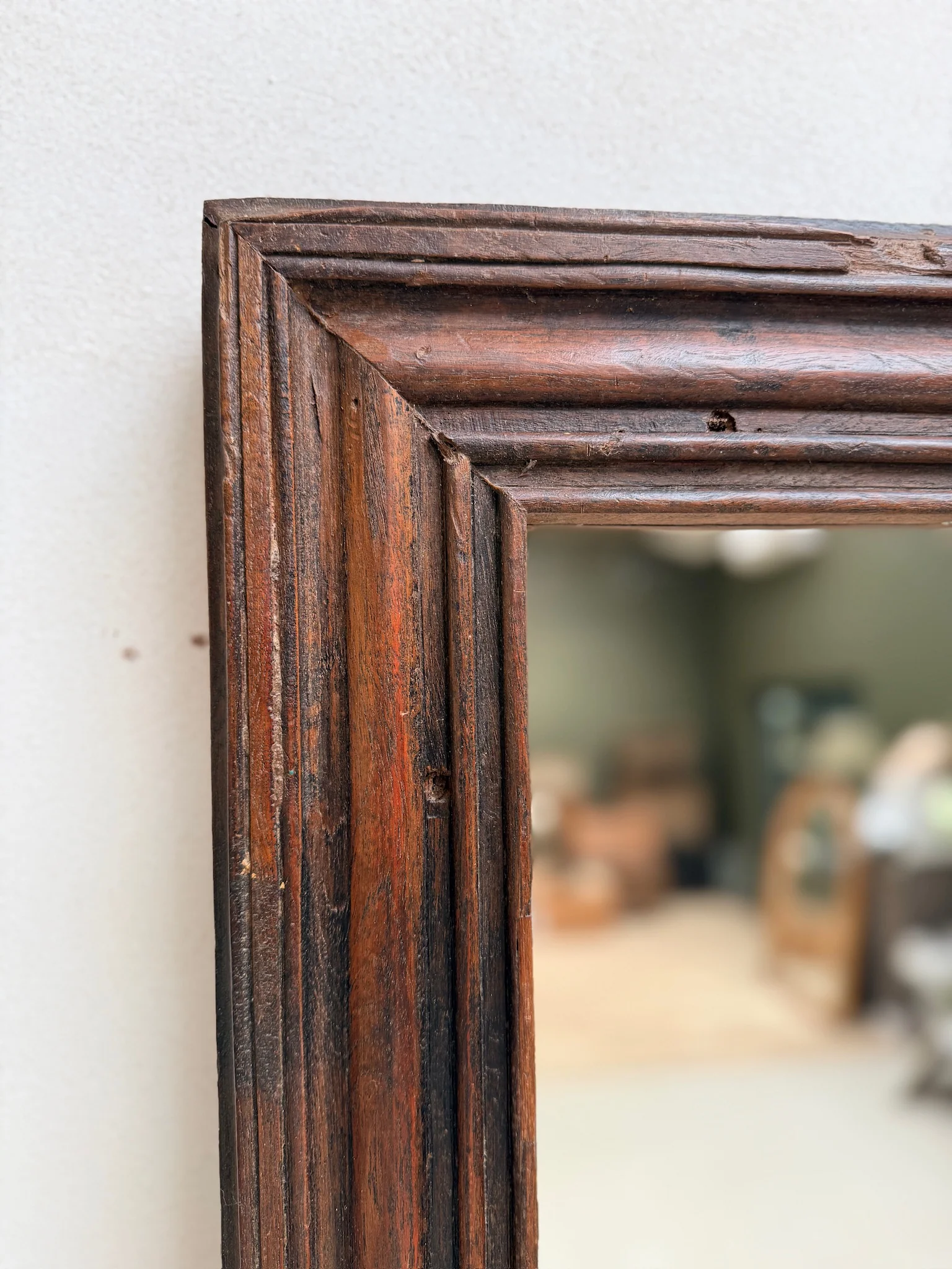 Antique Wooden Mirror with Original Dark Frame | Anki - Image 4