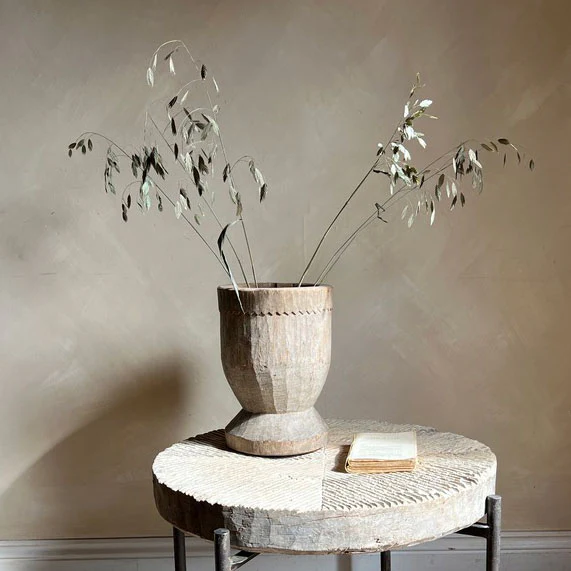 Antique wooden mortar bowl - Image 4