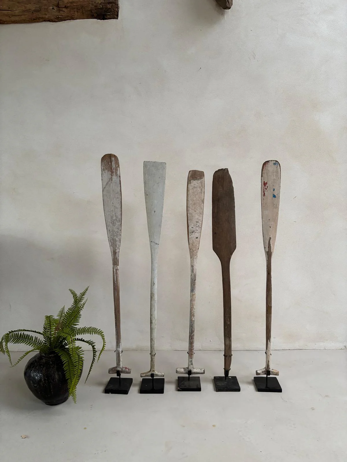 Antique Wooden Oars - Image 3