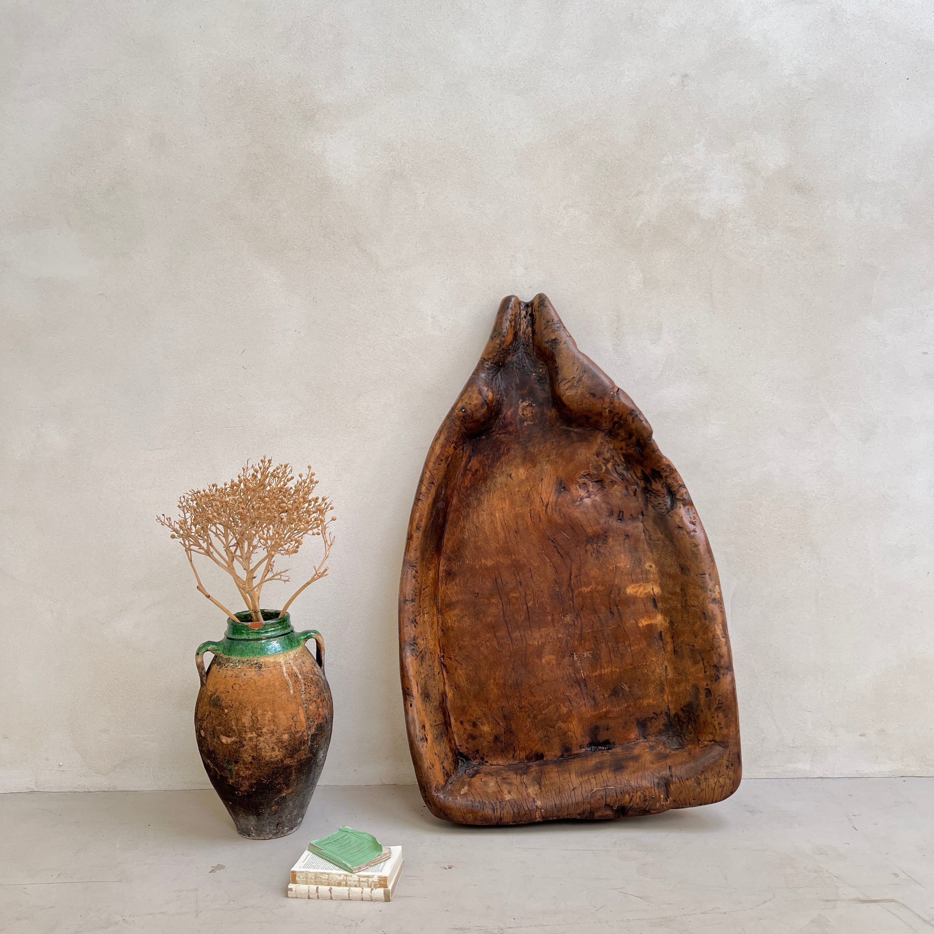 Antique wooden olive press collection bowl - Image 2