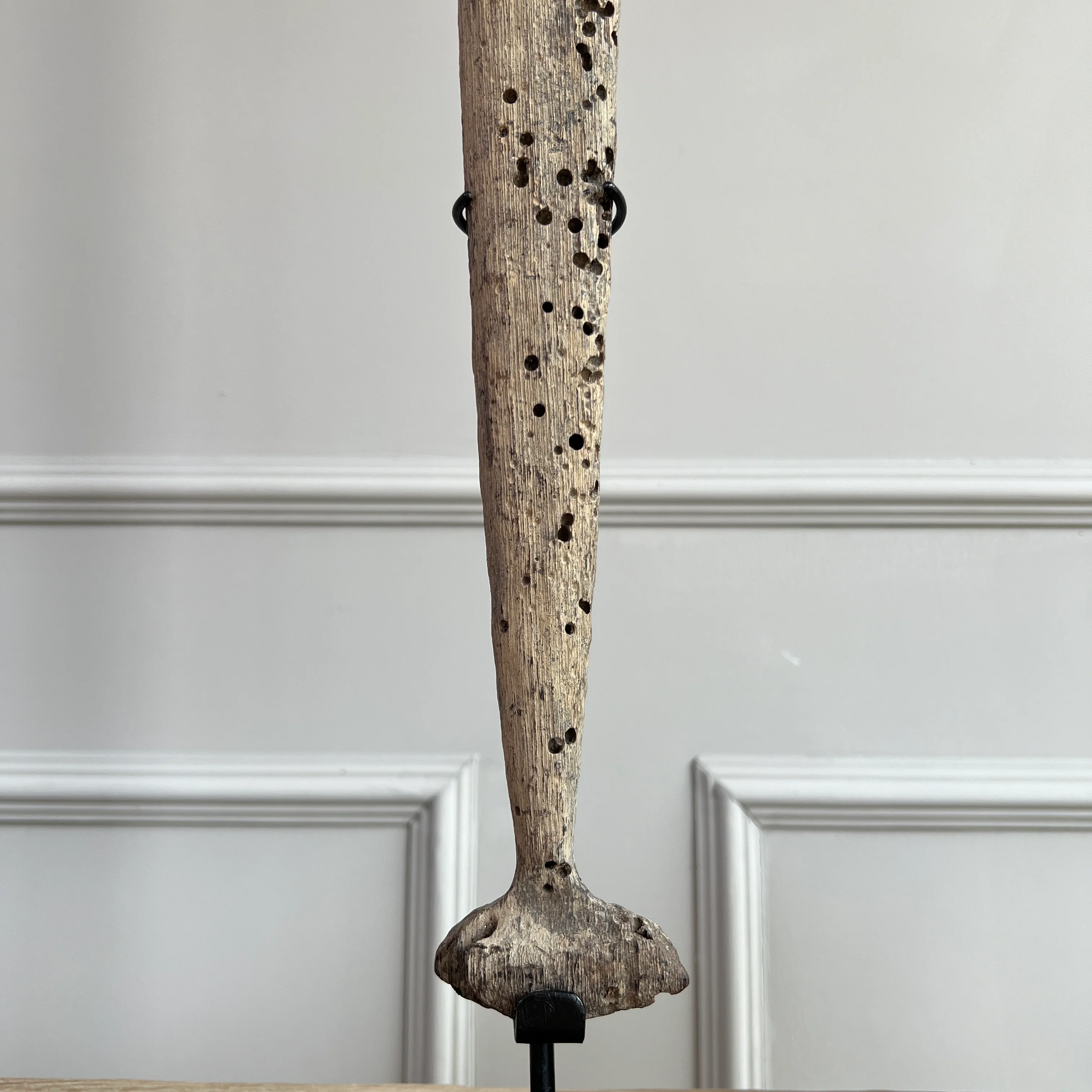 Antique wooden Paddle on Stand - Image 7