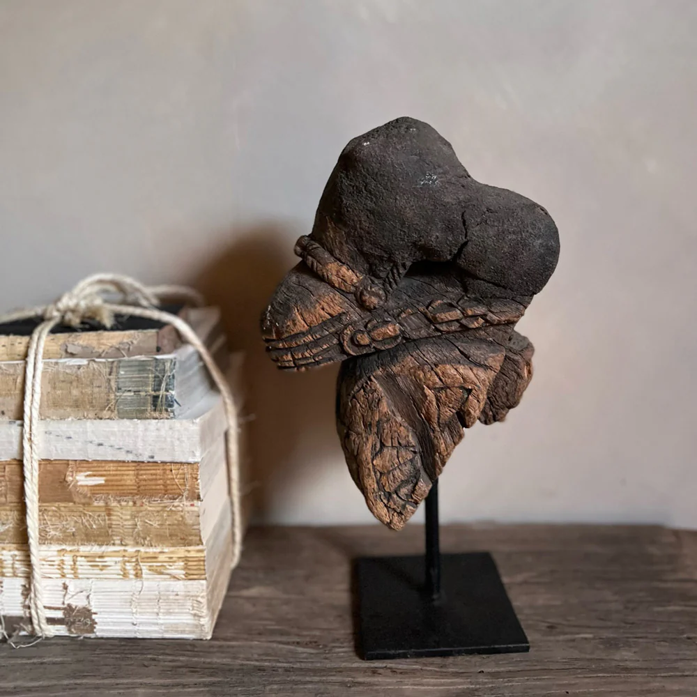 Antique Wooden Rams Head No:1 - Image 3