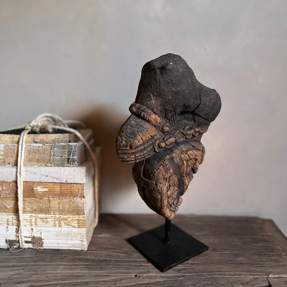 Antique Wooden Rams Head No:1 - Image 4