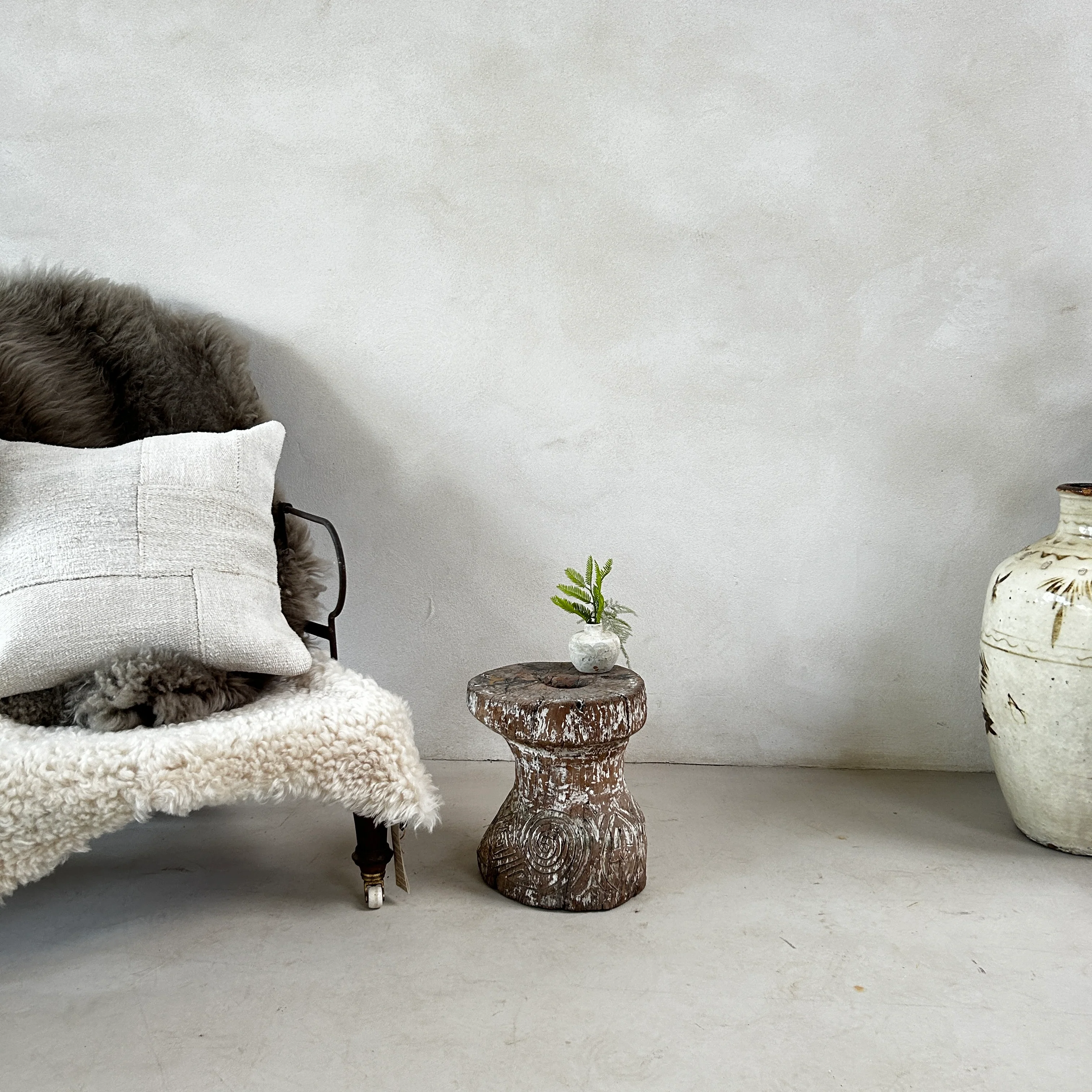 Antique Wooden Side table | Reza - Image 4