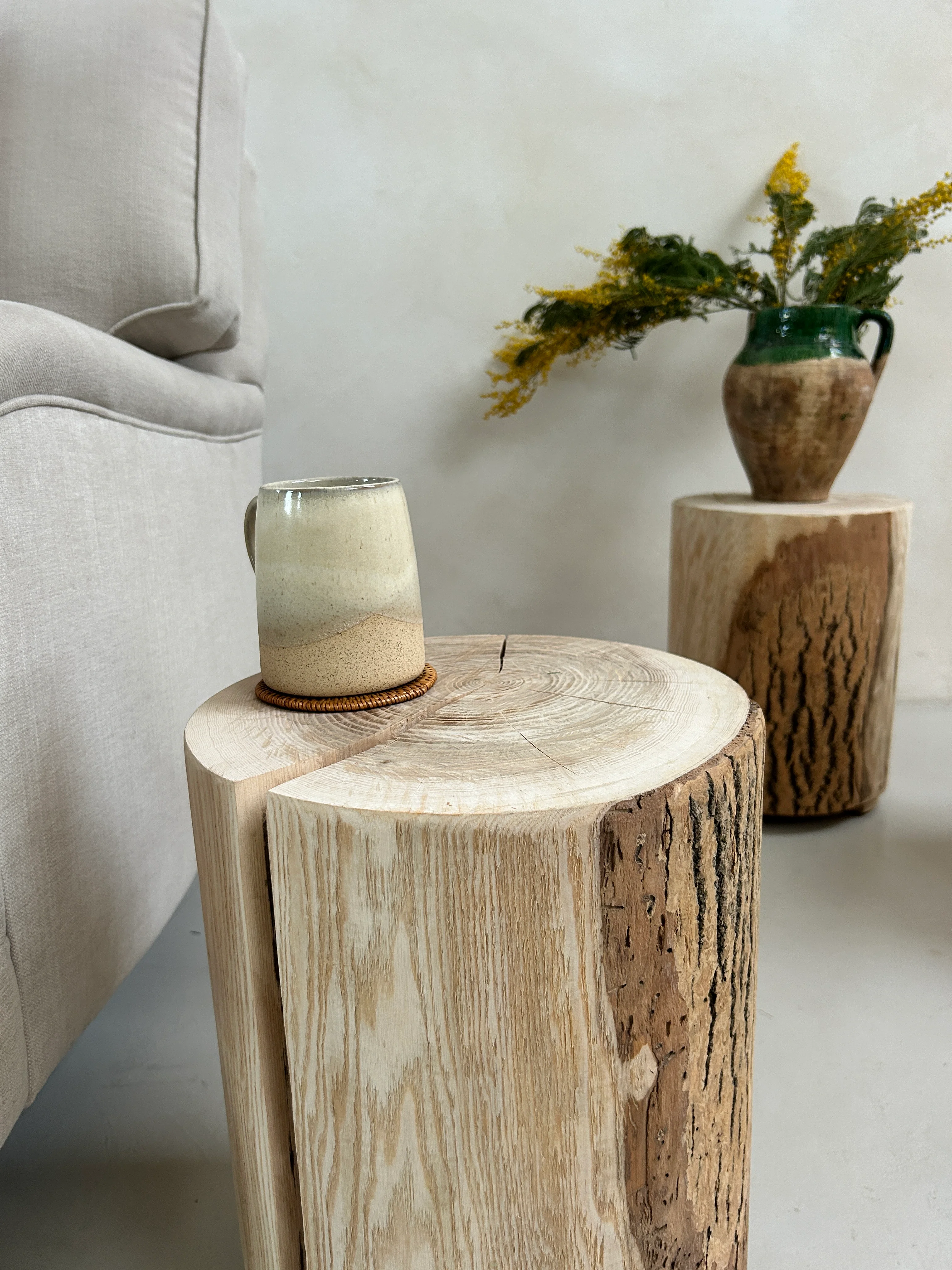 Ash Wood Side Tables - Image 2