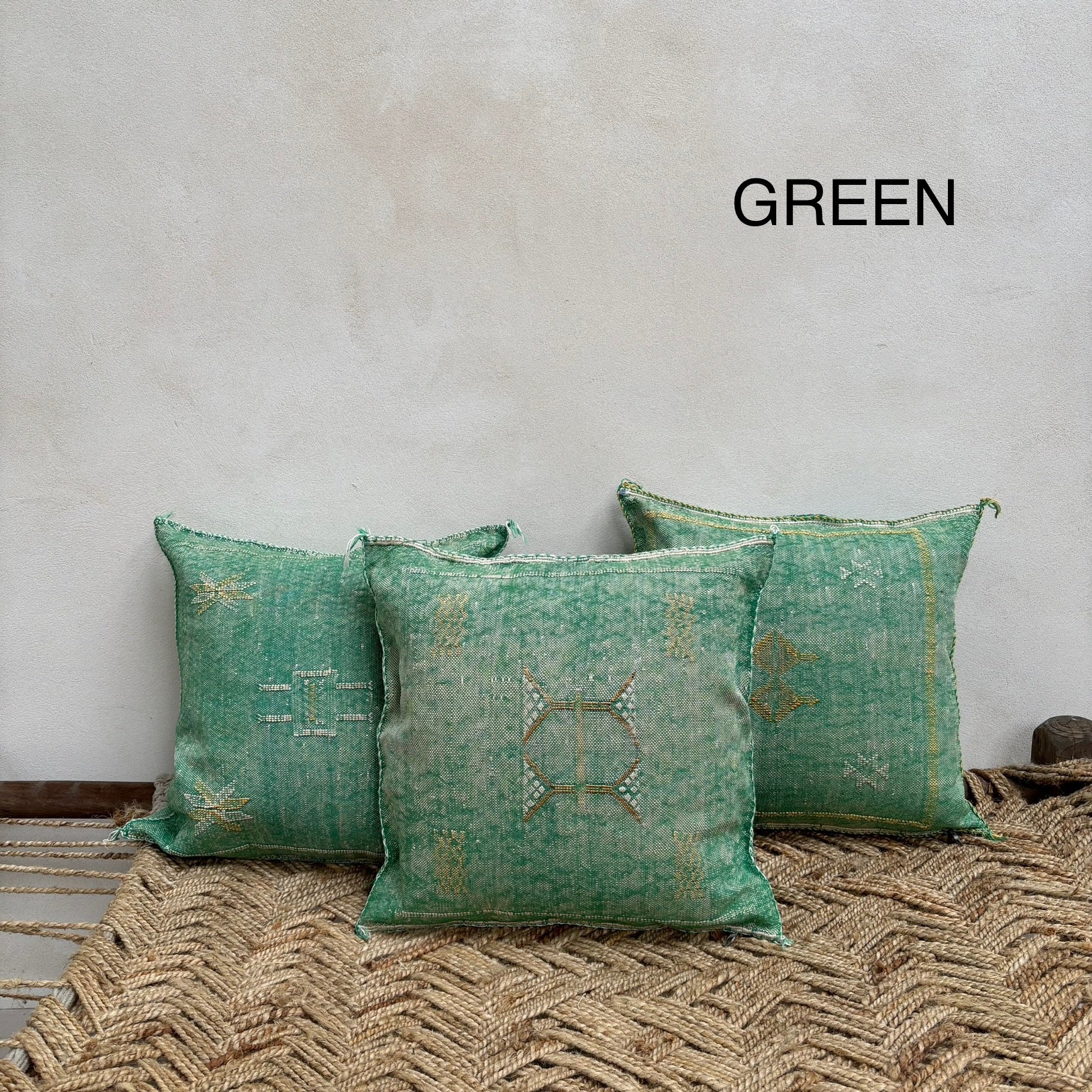 Moroccan Cactus Silk Cushion - Image 10