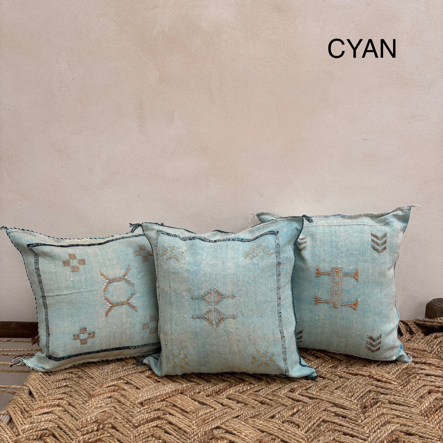 Moroccan Cactus Silk Cushion - Image 17