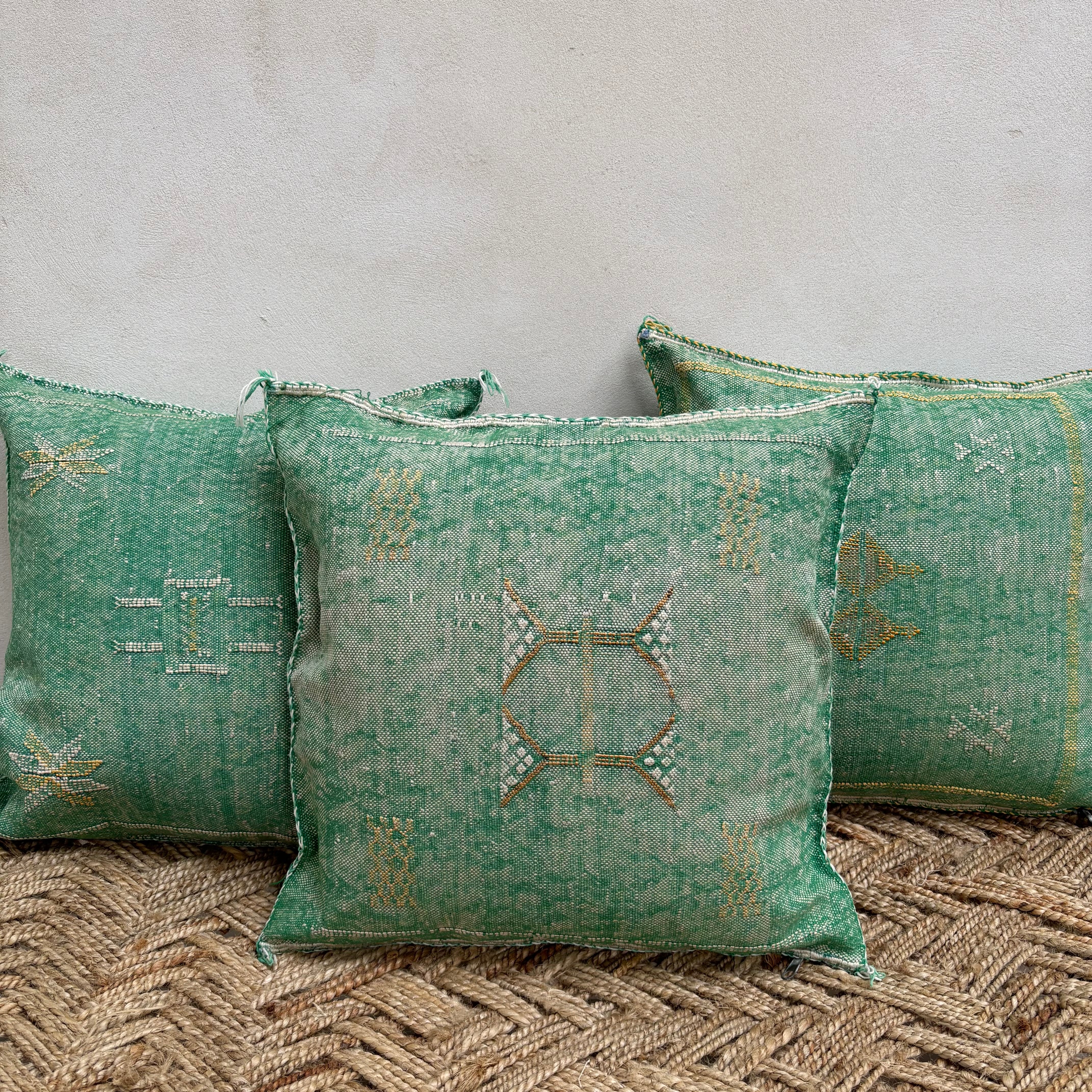 Moroccan Cactus Silk Cushion - Image 9