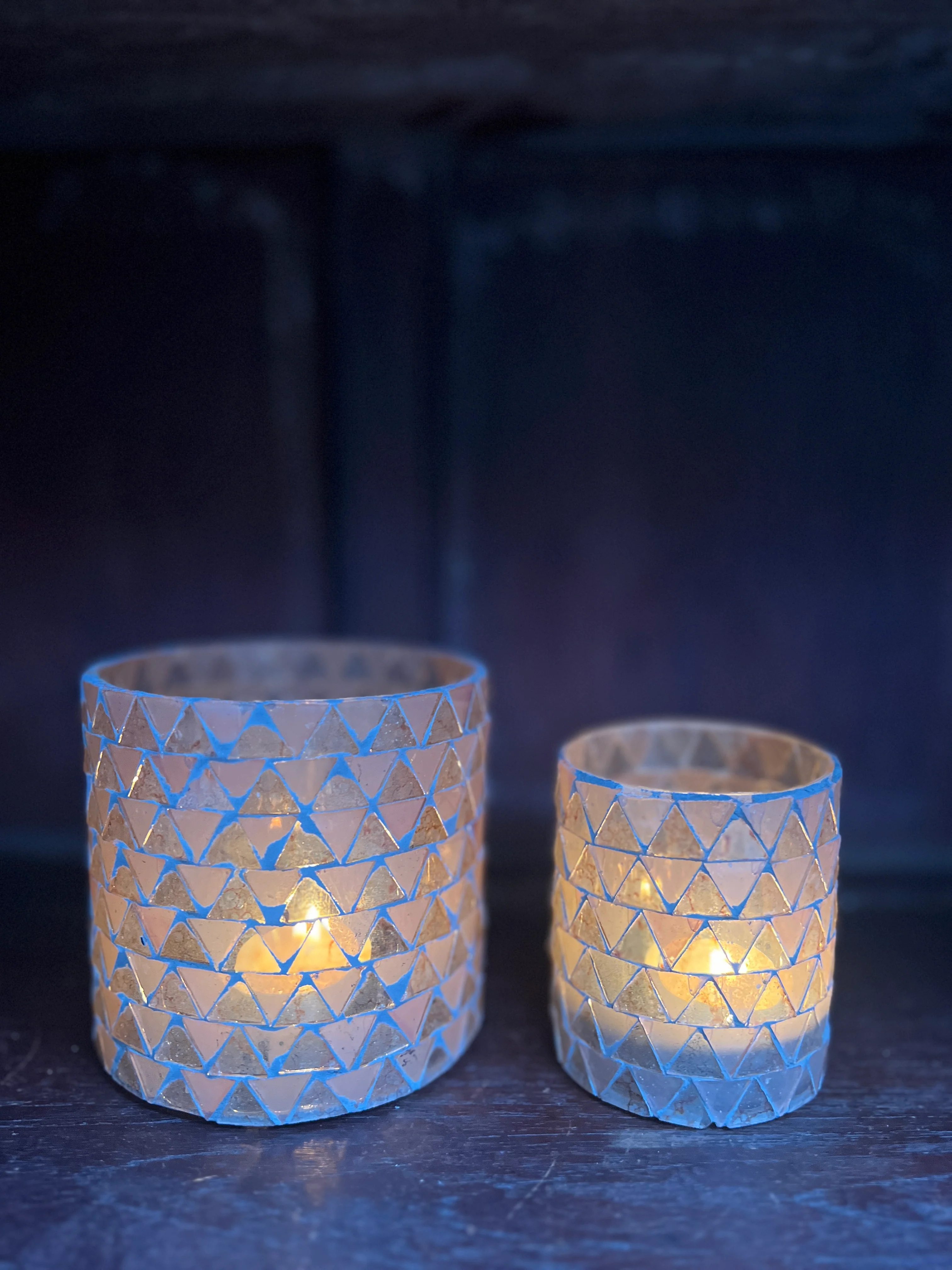 Blush Mosaic Tea Light Holder Small - Image 2