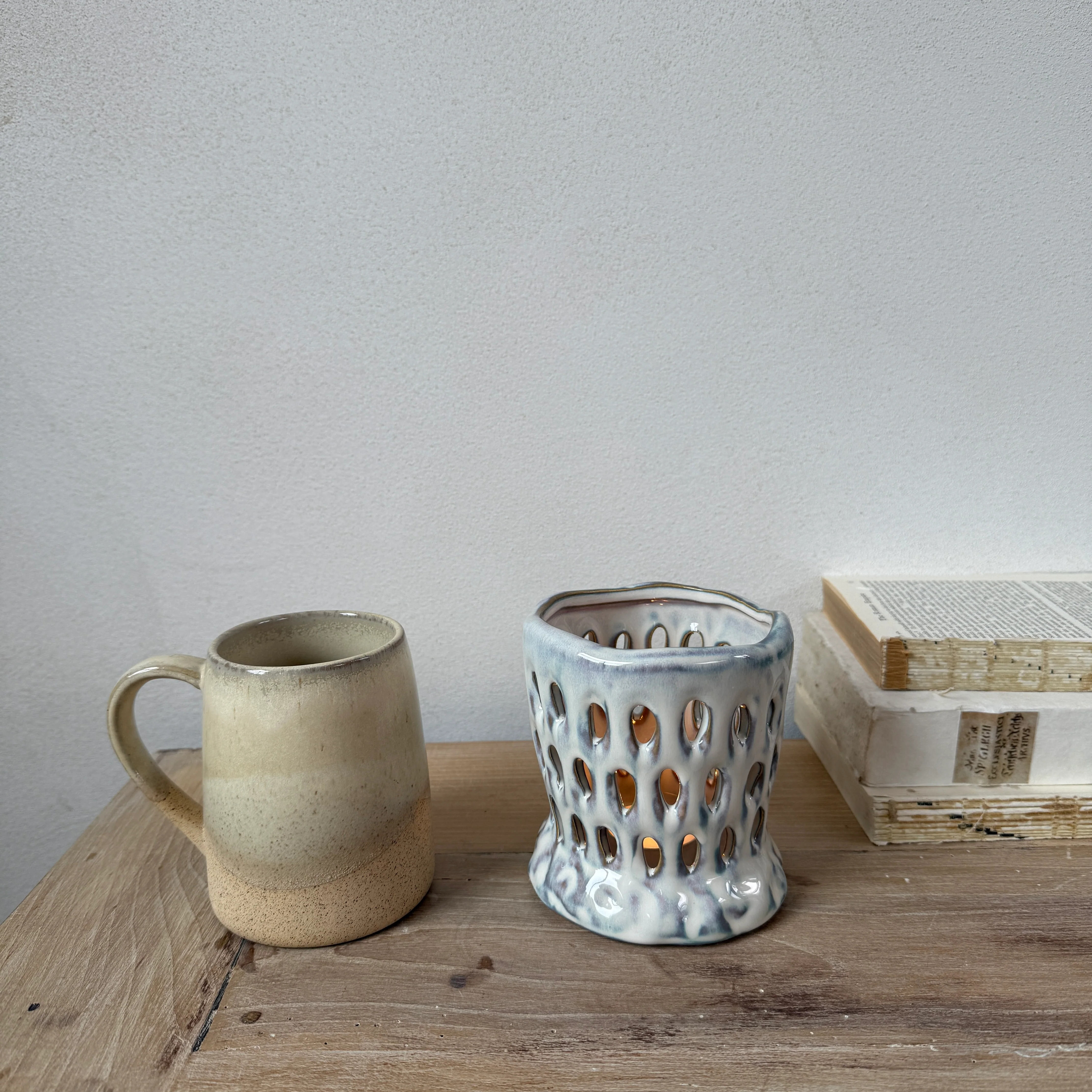 Ceramic Glazed Candle Holder - Image 2