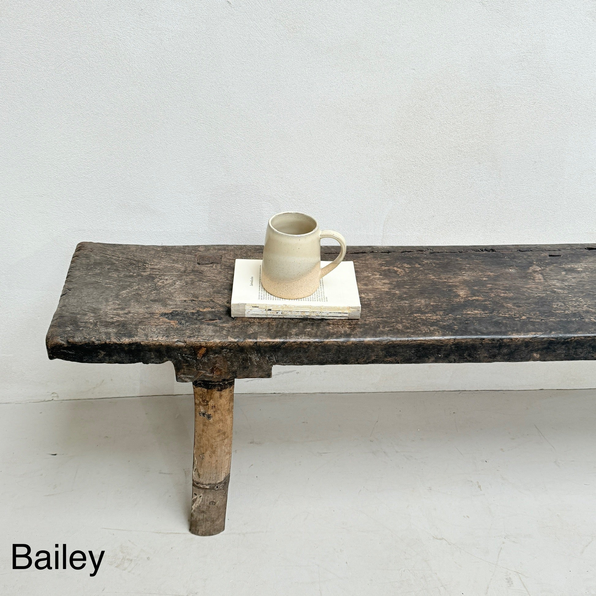 Choice of unique antique dark wood benches - Image 5