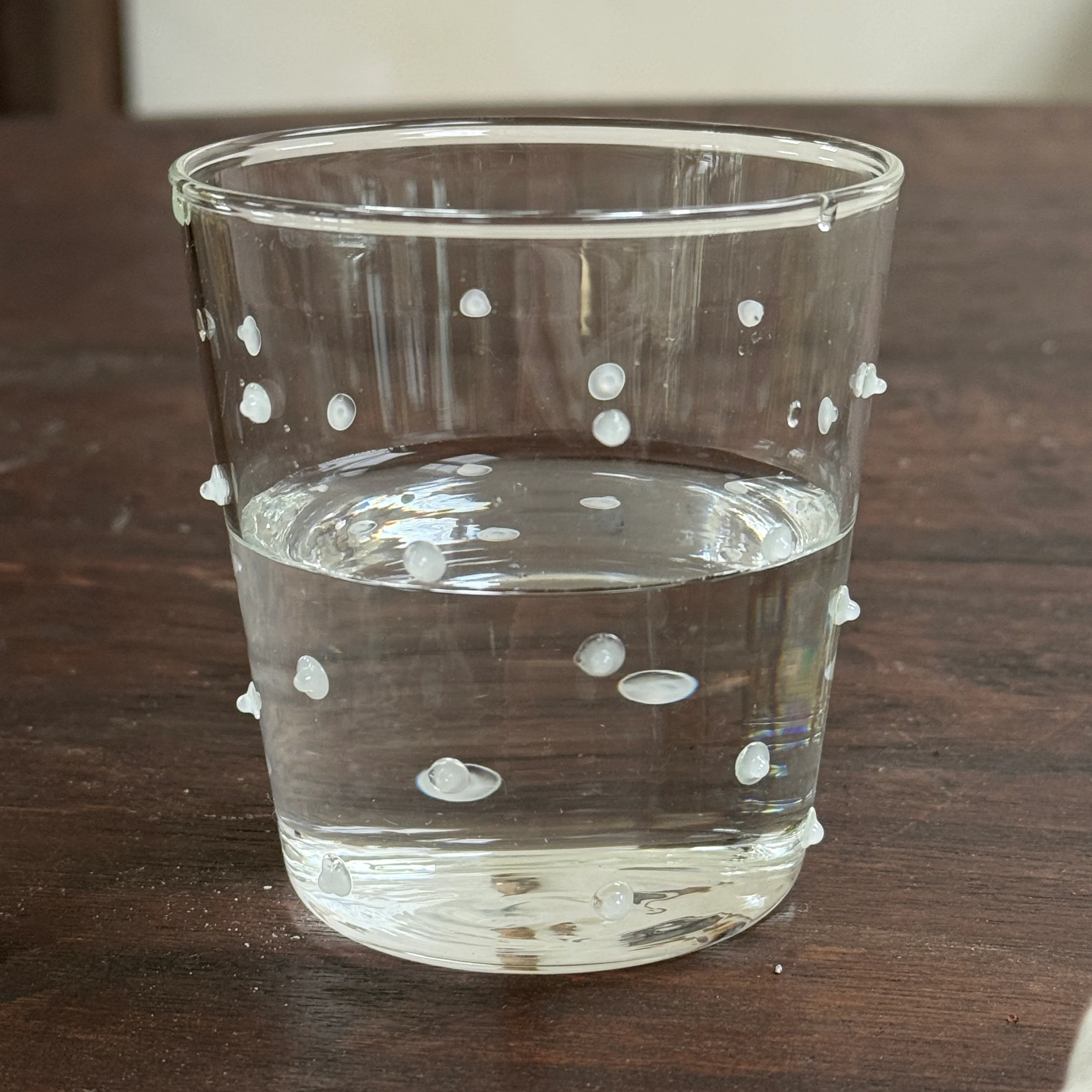 Clear drinking glass | dots - Image 3