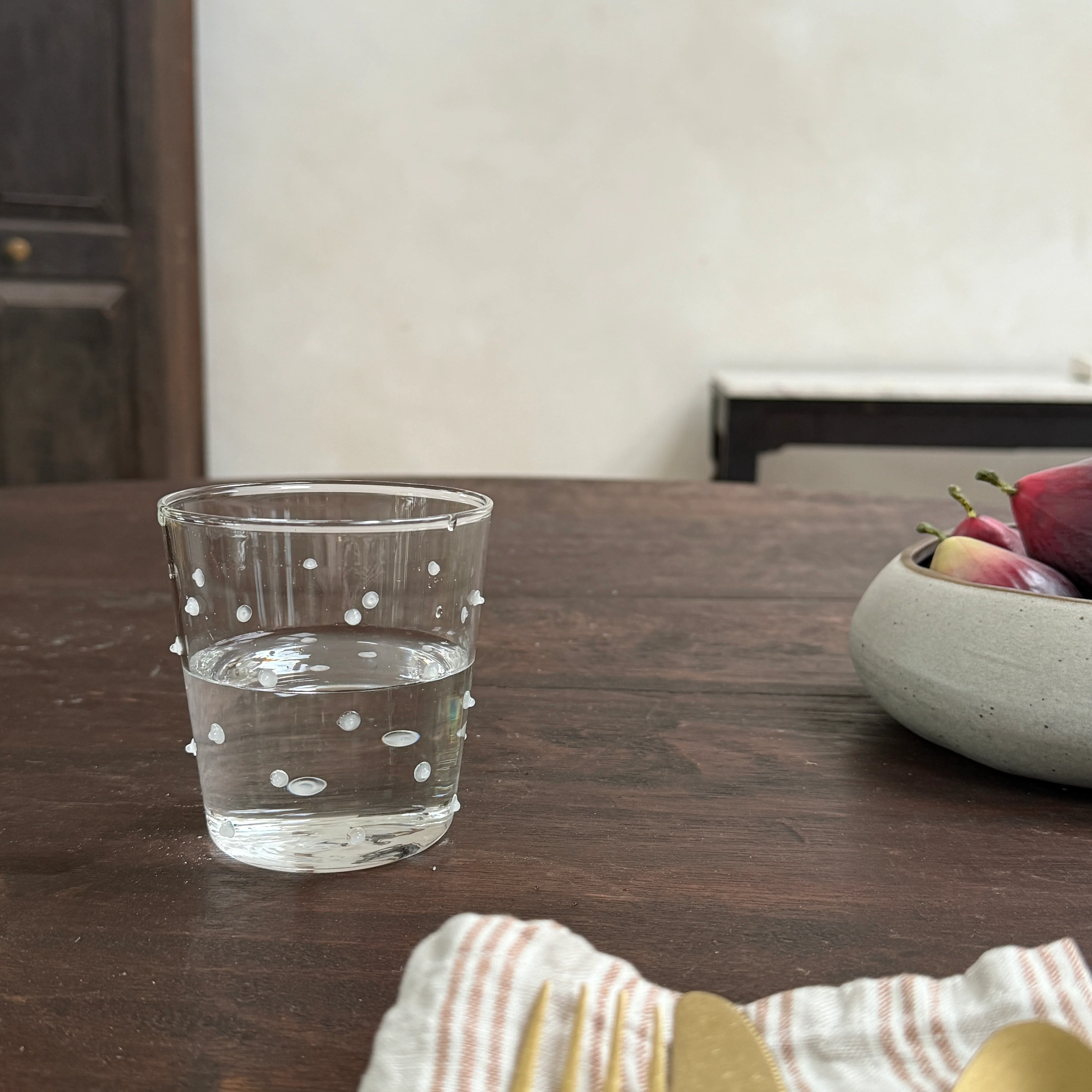 Clear drinking glass | dots - Image 5