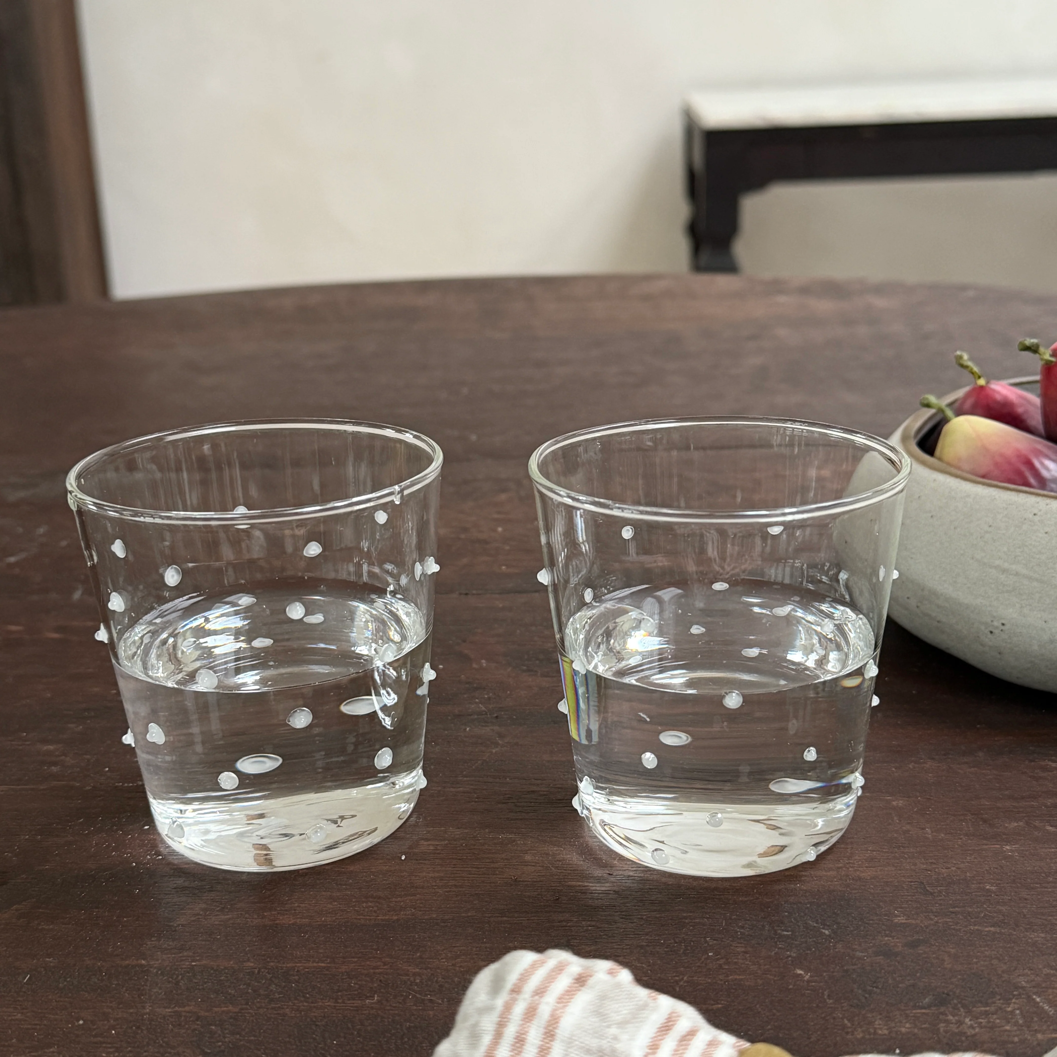 Clear drinking glass | dots - Image 6