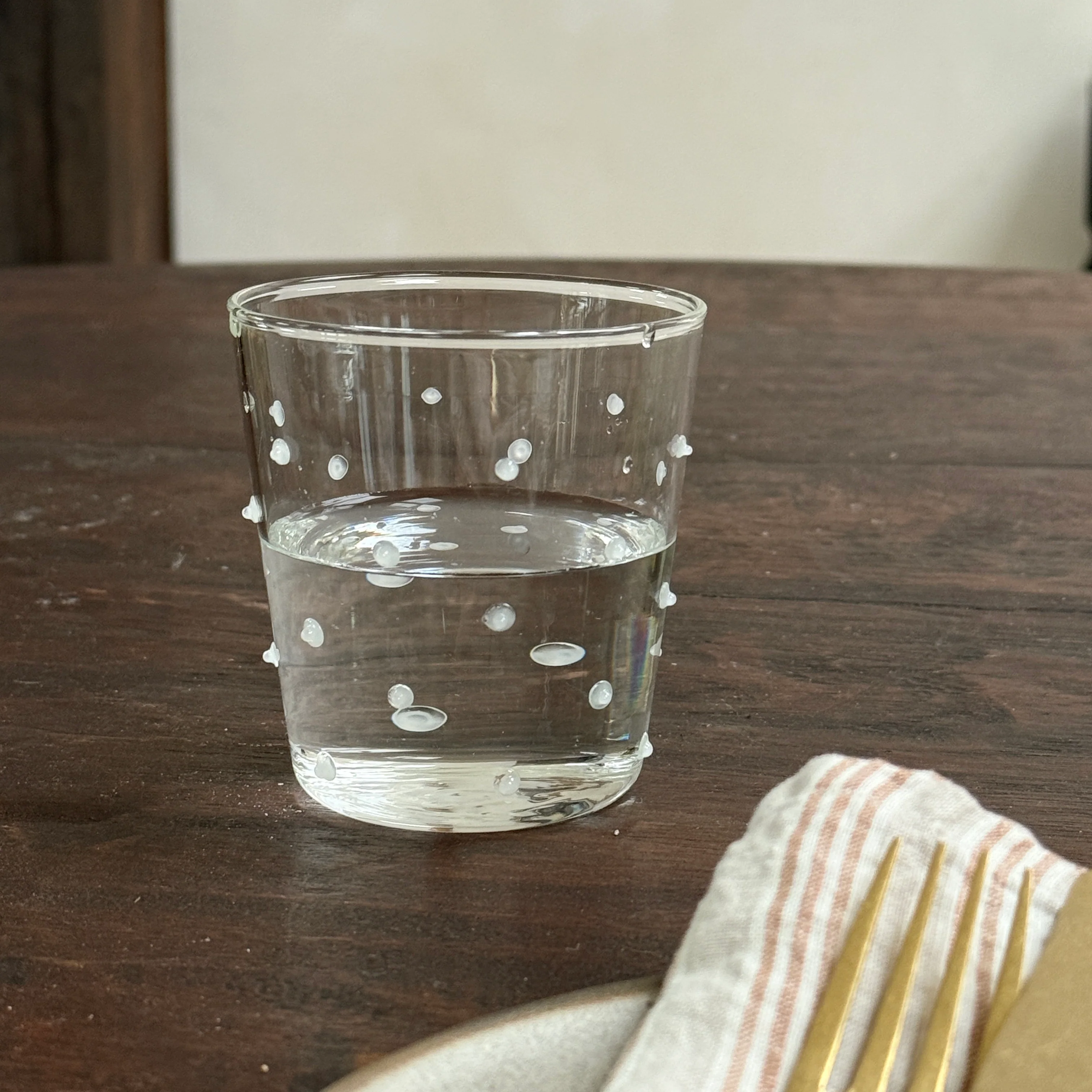 Clear drinking glass | dots - Image 7