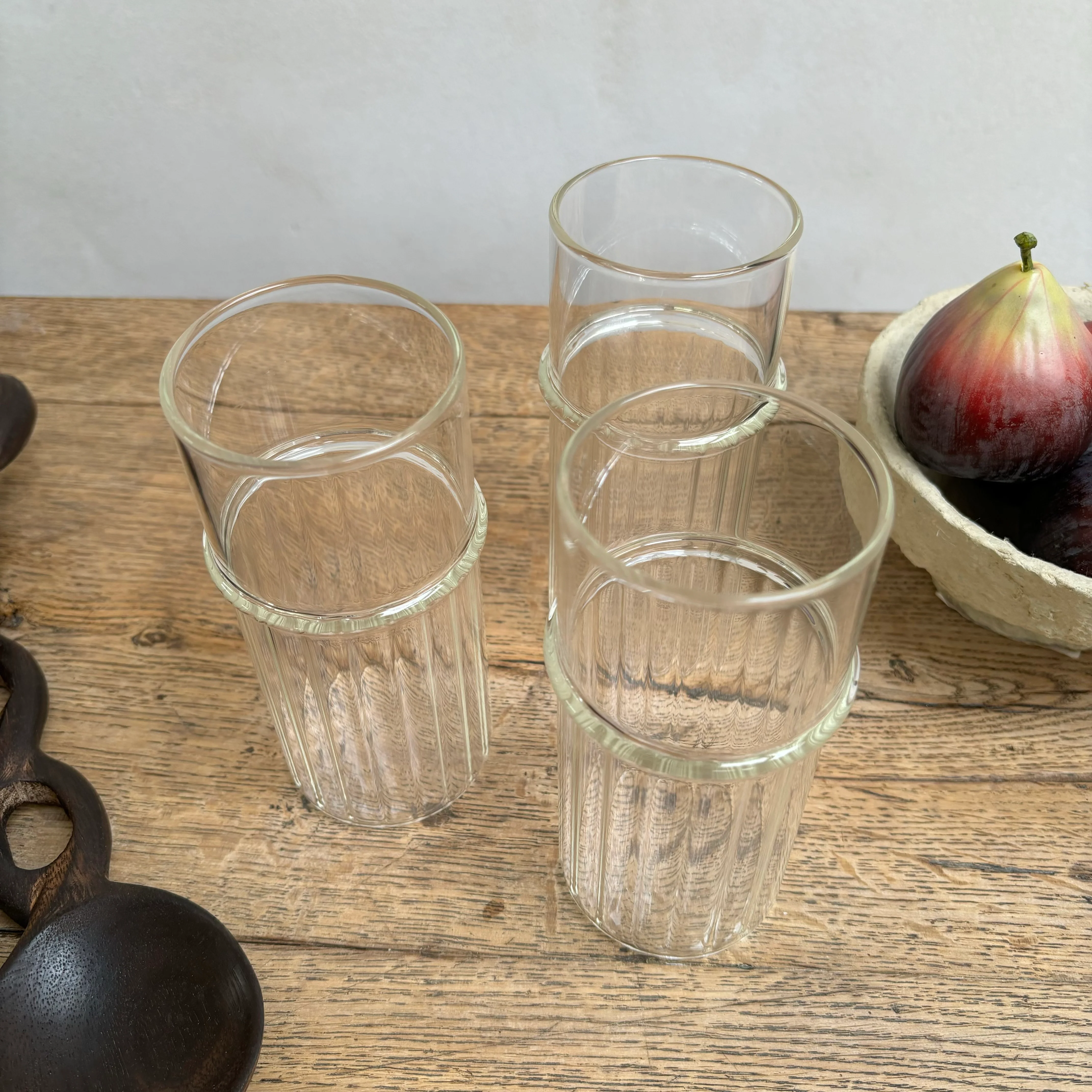 Clear Reeded Highball Glass - Image 4